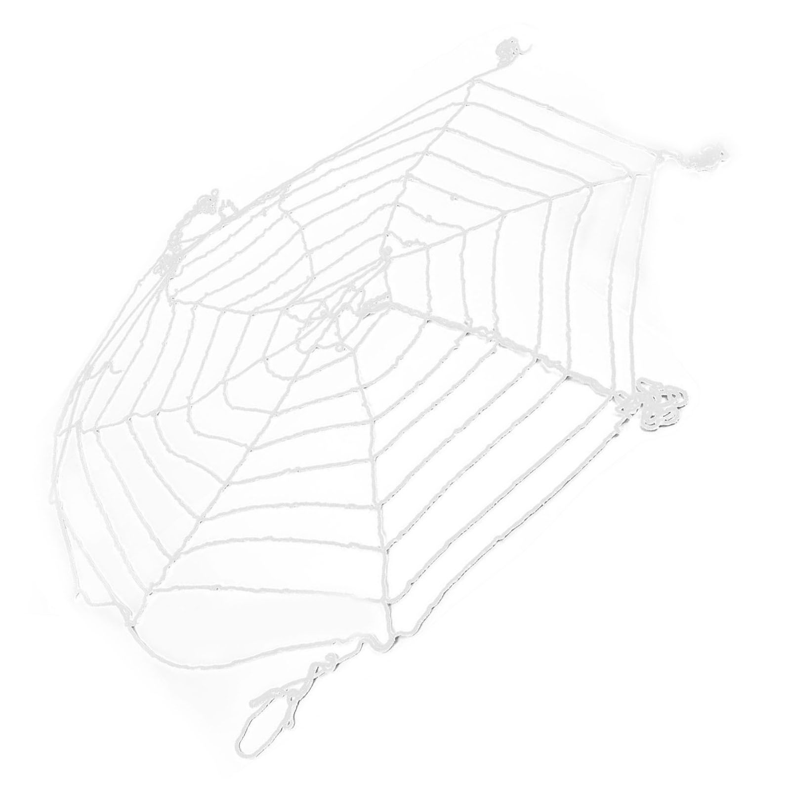 3.6m Spider Web Halloween Decorations White Round Net Spooky Cobwebs for view 3