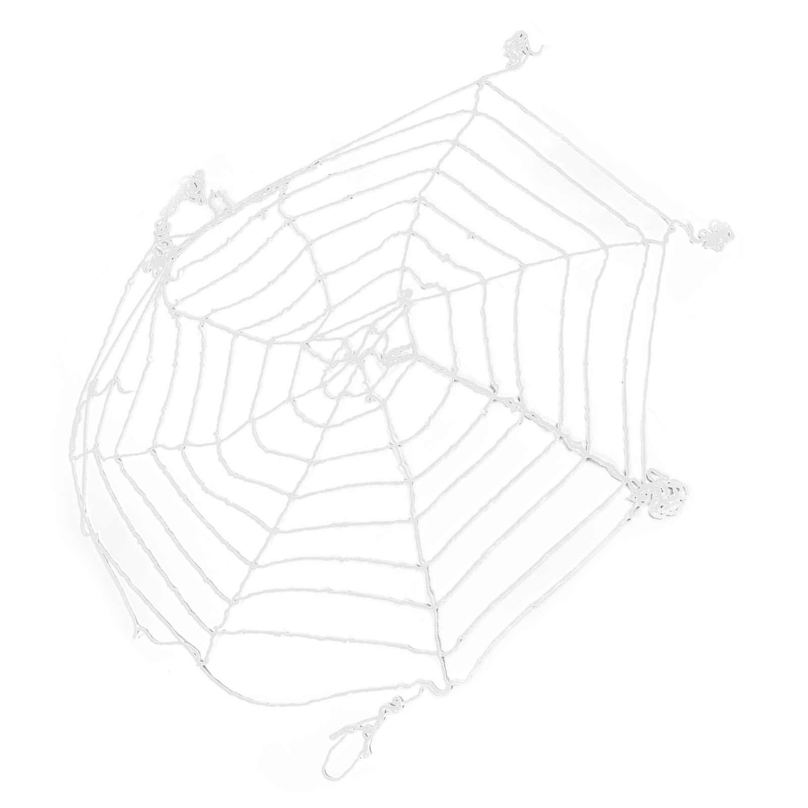 3.6m Spider Web Halloween Decorations White Round Net Spooky Cobwebs for view 4