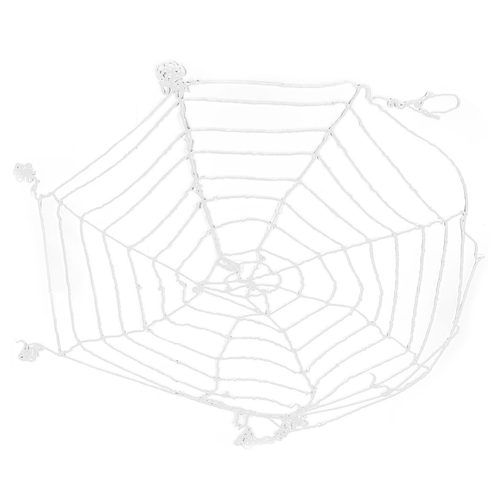 3.6m Spider Web Halloween Decorations White Round Net Spooky Cobwebs for view 5