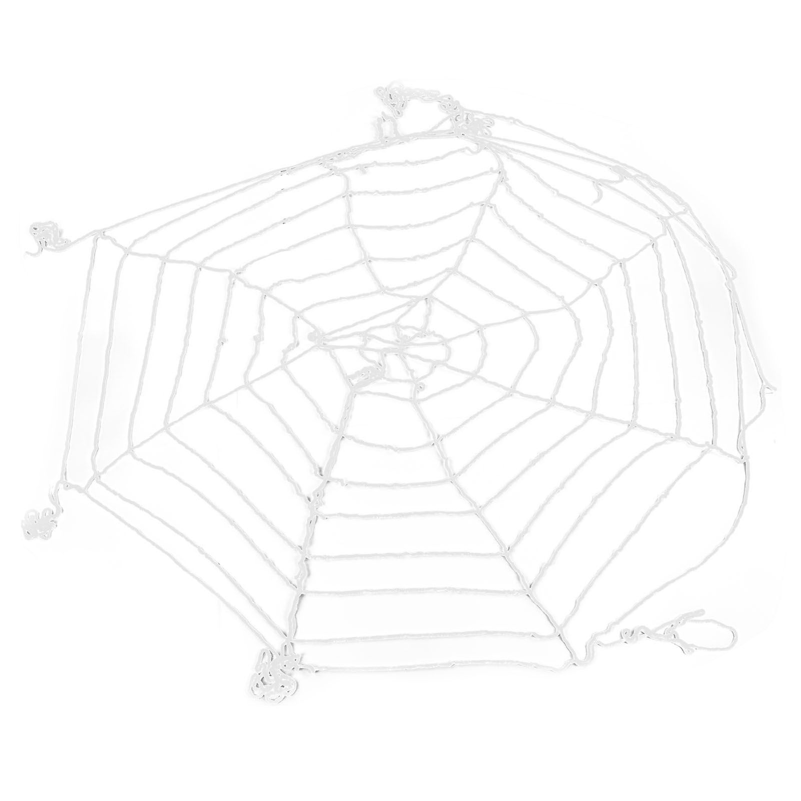 3.6m Spider Web Halloween Decorations White Round Net Spooky Cobwebs for view 6