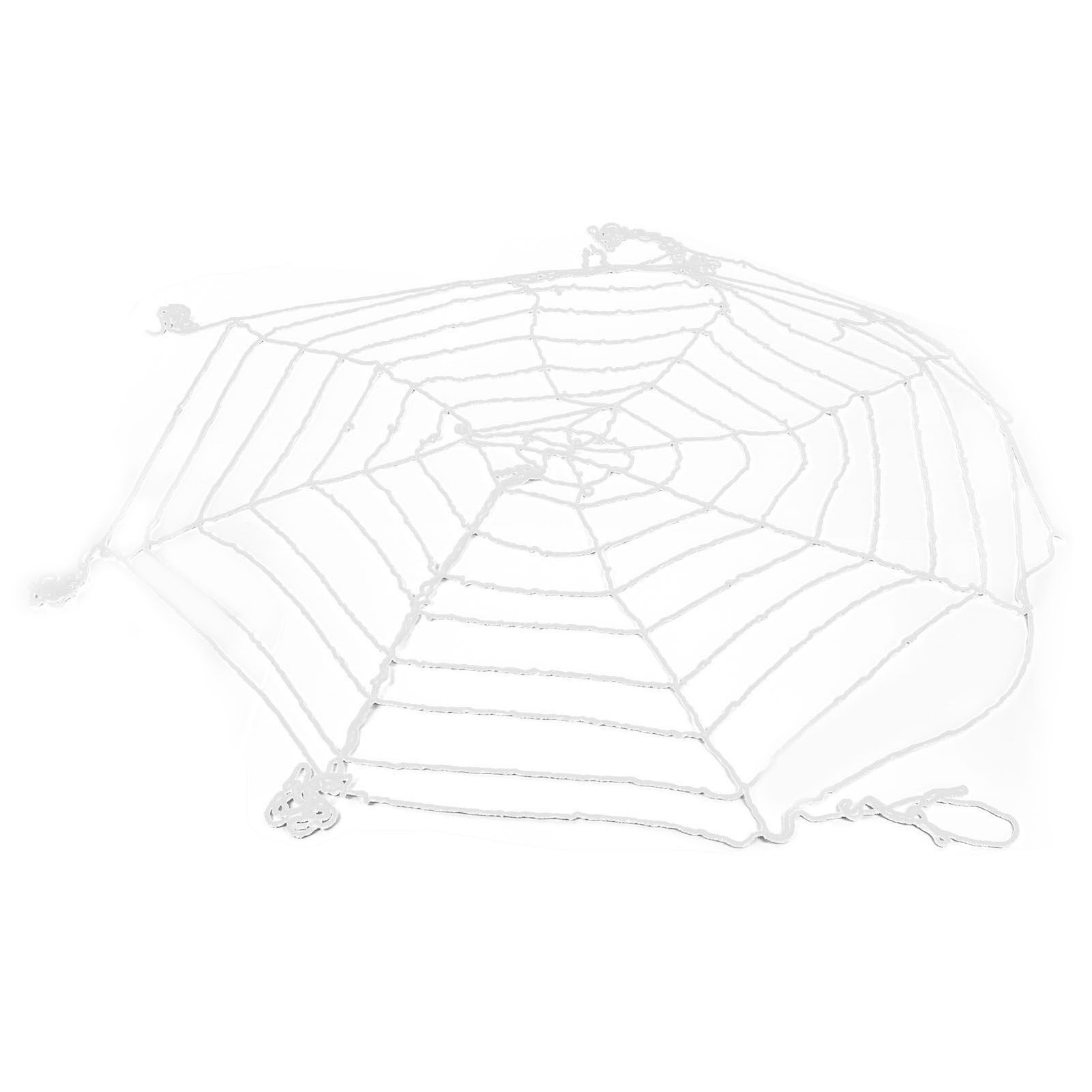 3.6m Spider Web Halloween Decorations White Round Net Spooky Cobwebs for view 7