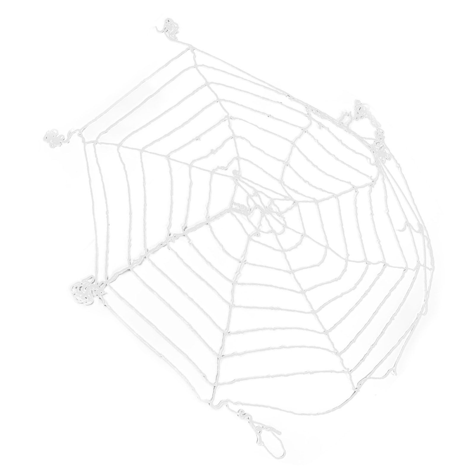 3.6m Spider Web Halloween Decorations White Round Net Spooky Cobwebs for view 8