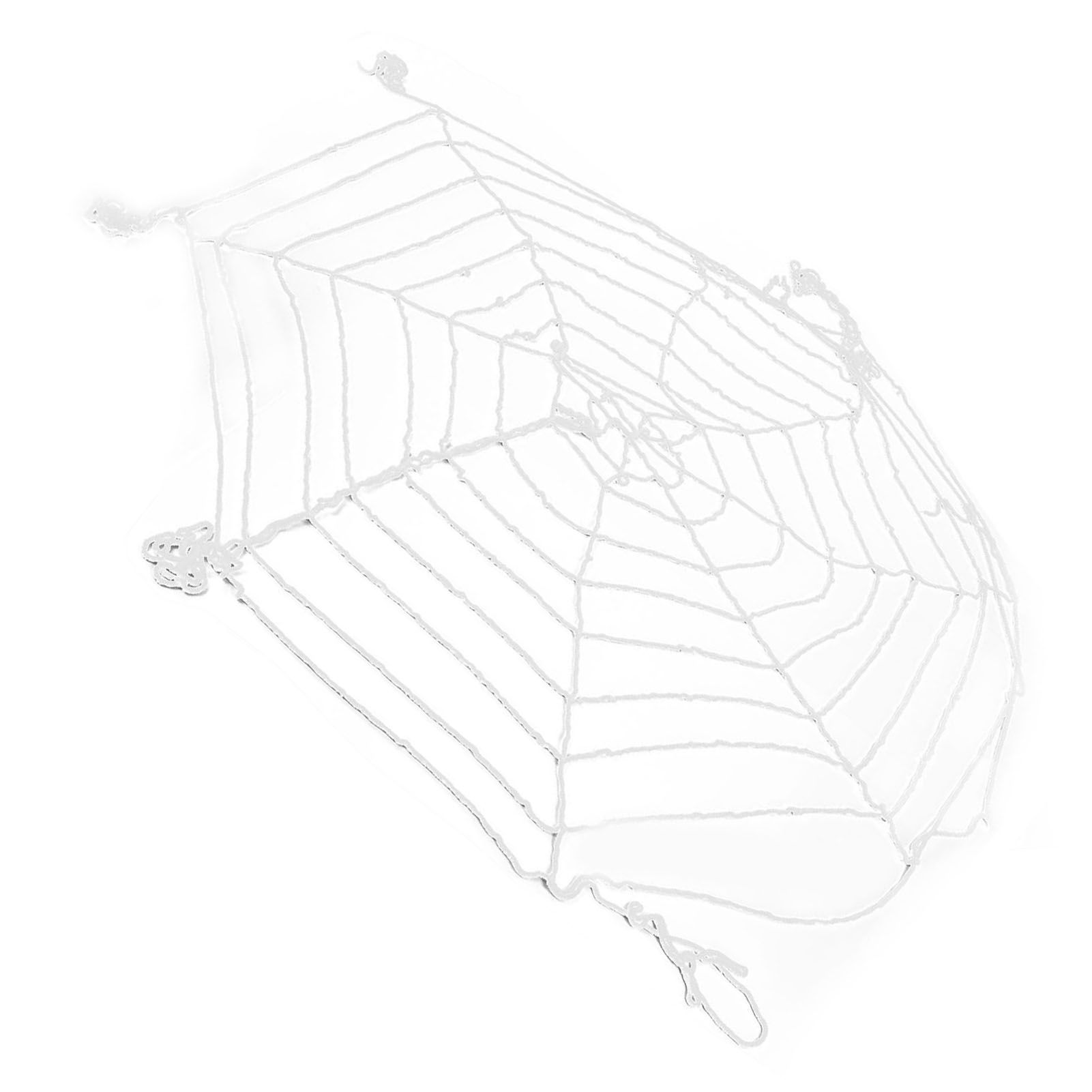3.6m Spider Web Halloween Decorations White Round Net Spooky Cobwebs for view 9
