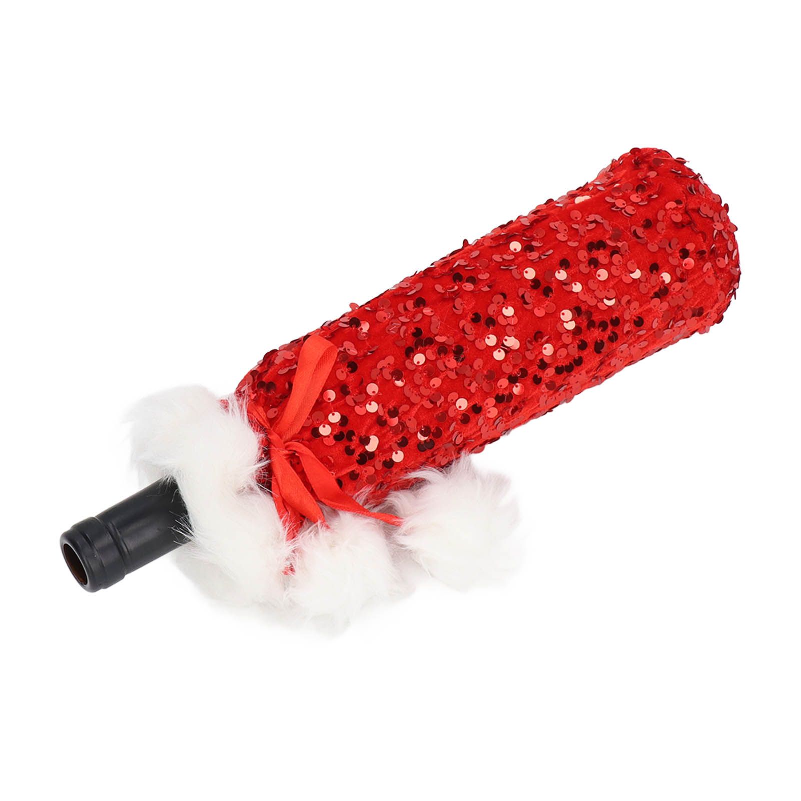 Christmas Wine Bottle Cover Beautiful Shiny Sequin Cloth Decorative Bottle view 7