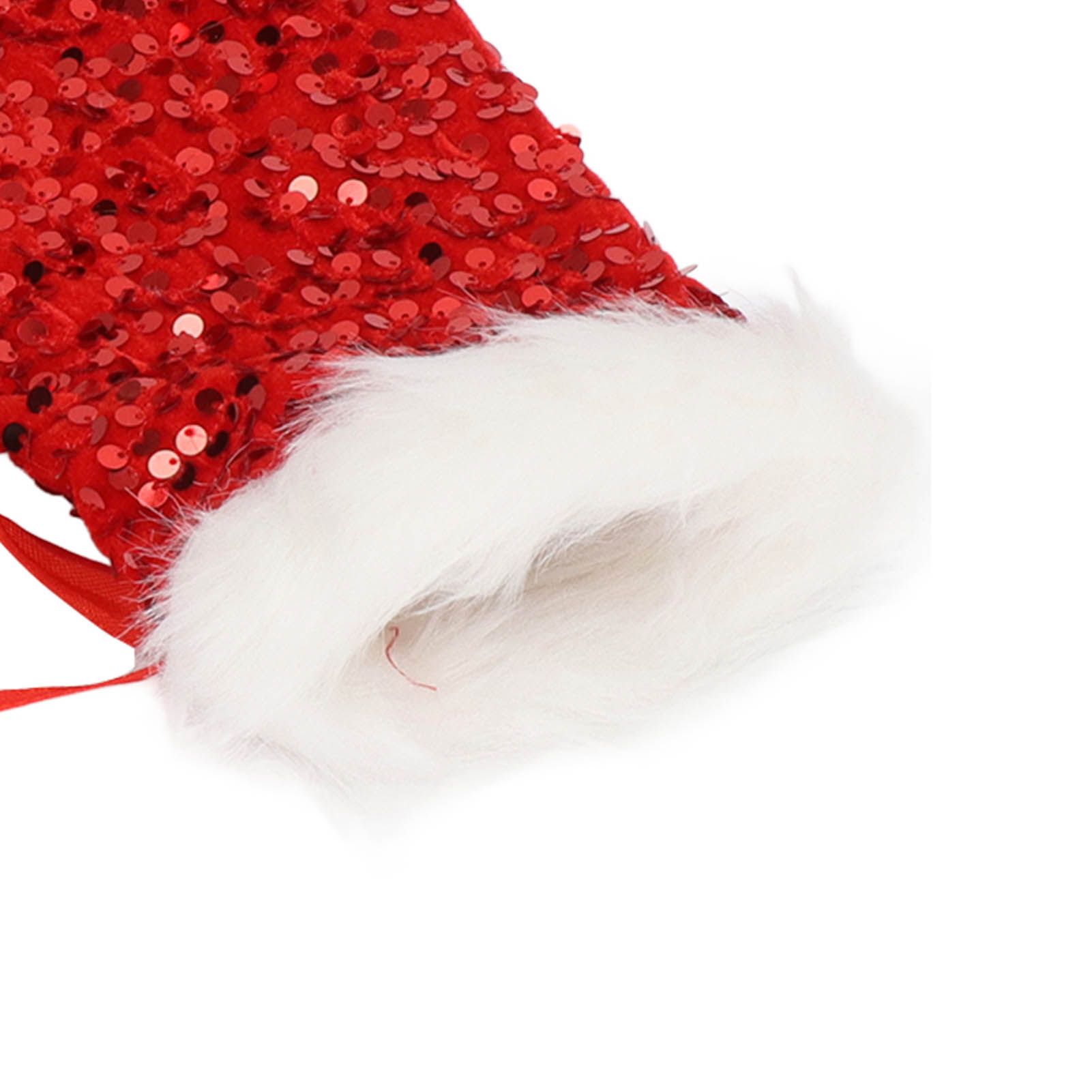 Christmas Wine Bottle Cover Beautiful Shiny Sequin Cloth Decorative Bottle view 14