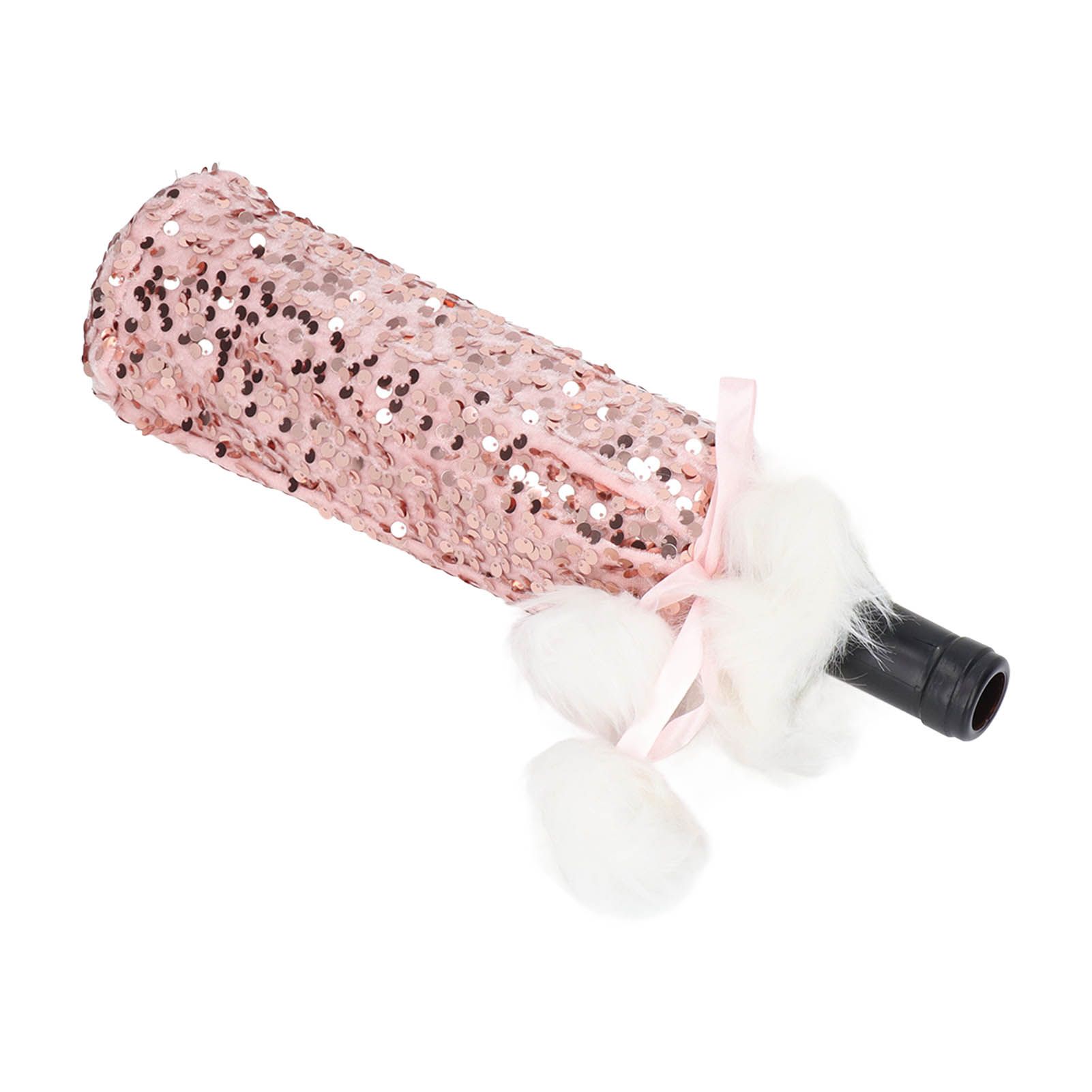 Christmas Wine Bottle Cover Beautiful Shiny Sequin Cloth Decorative Bottle view 6