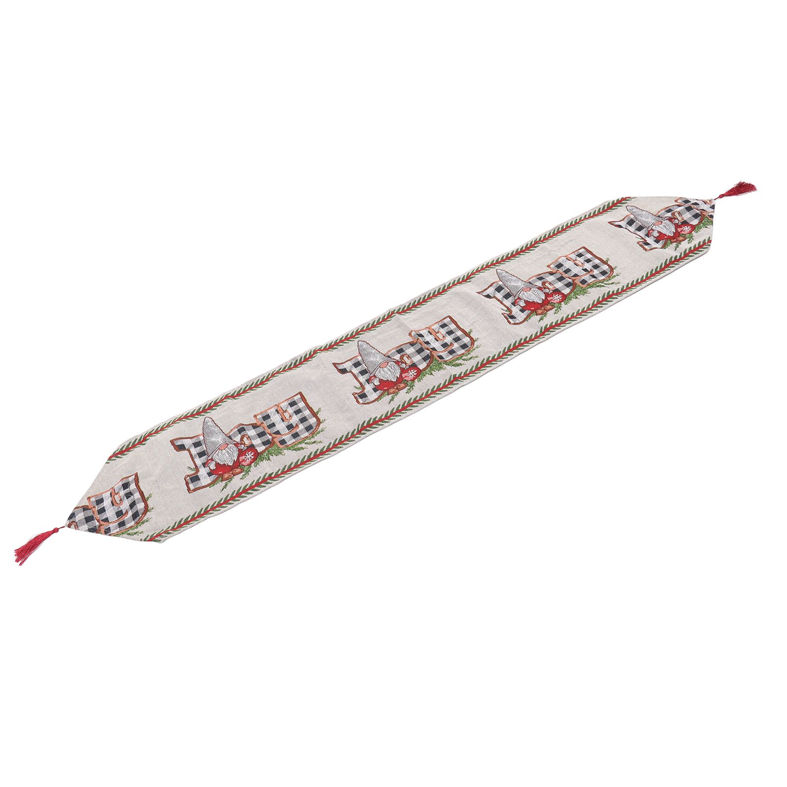 Christmas Table Runner Reusable Washable 1.8m Long Knitted Fabric Table Runner view 2
