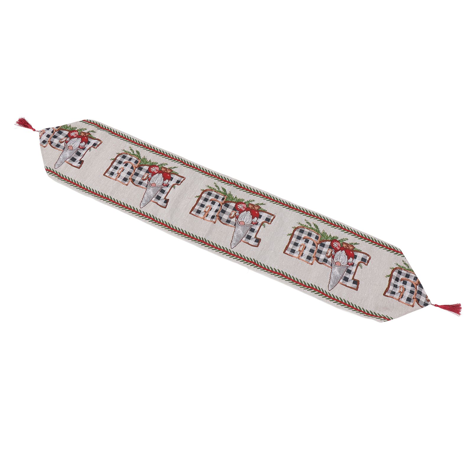 Christmas Table Runner Reusable Washable 1.8m Long Knitted Fabric Table Runner view 3