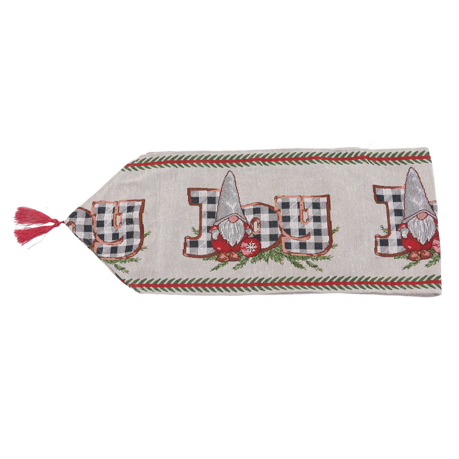 Christmas Table Runner Reusable Washable 1.8m Long Knitted Fabric Table Runner view 5
