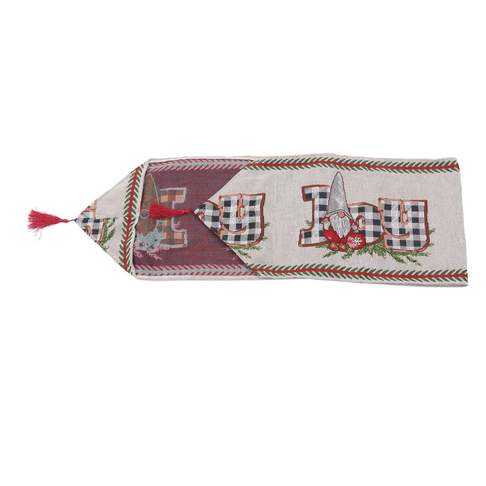 Christmas Table Runner Reusable Washable 1.8m Long Knitted Fabric Table Runner view 6