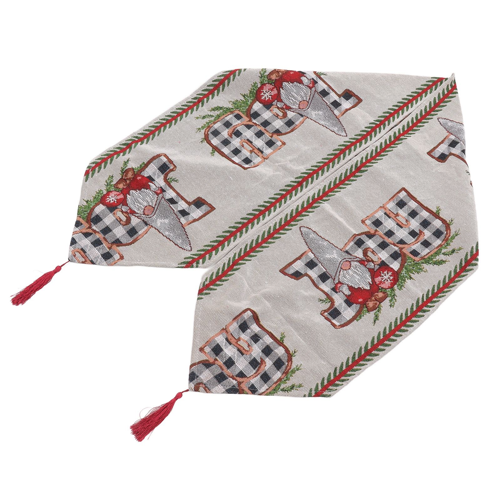Christmas Table Runner Reusable Washable 1.8m Long Knitted Fabric Table Runner view 10