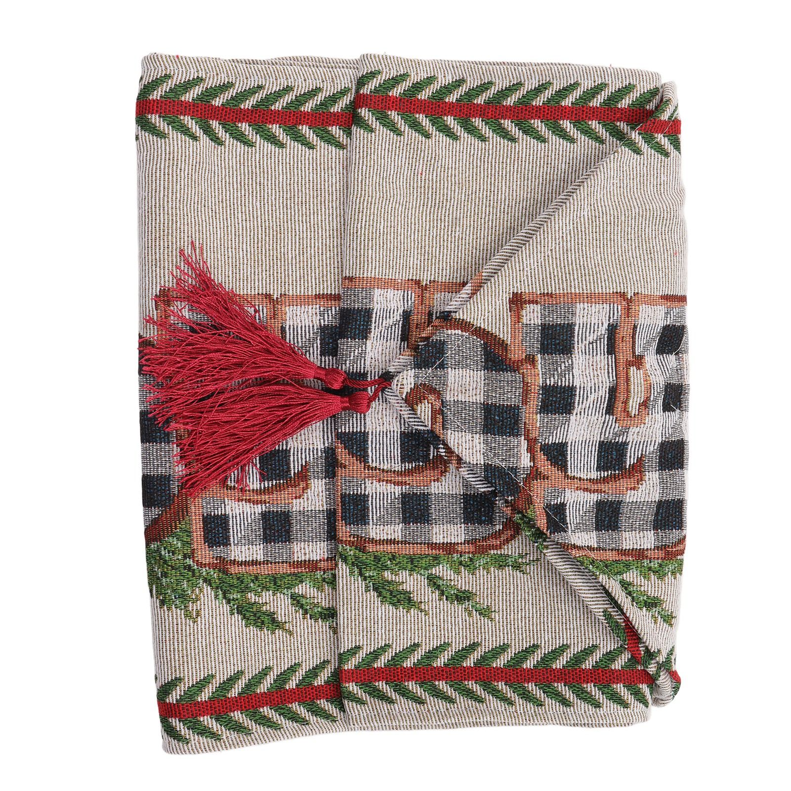 Christmas Table Runner Reusable Washable 1.8m Long Knitted Fabric Table Runner view 15