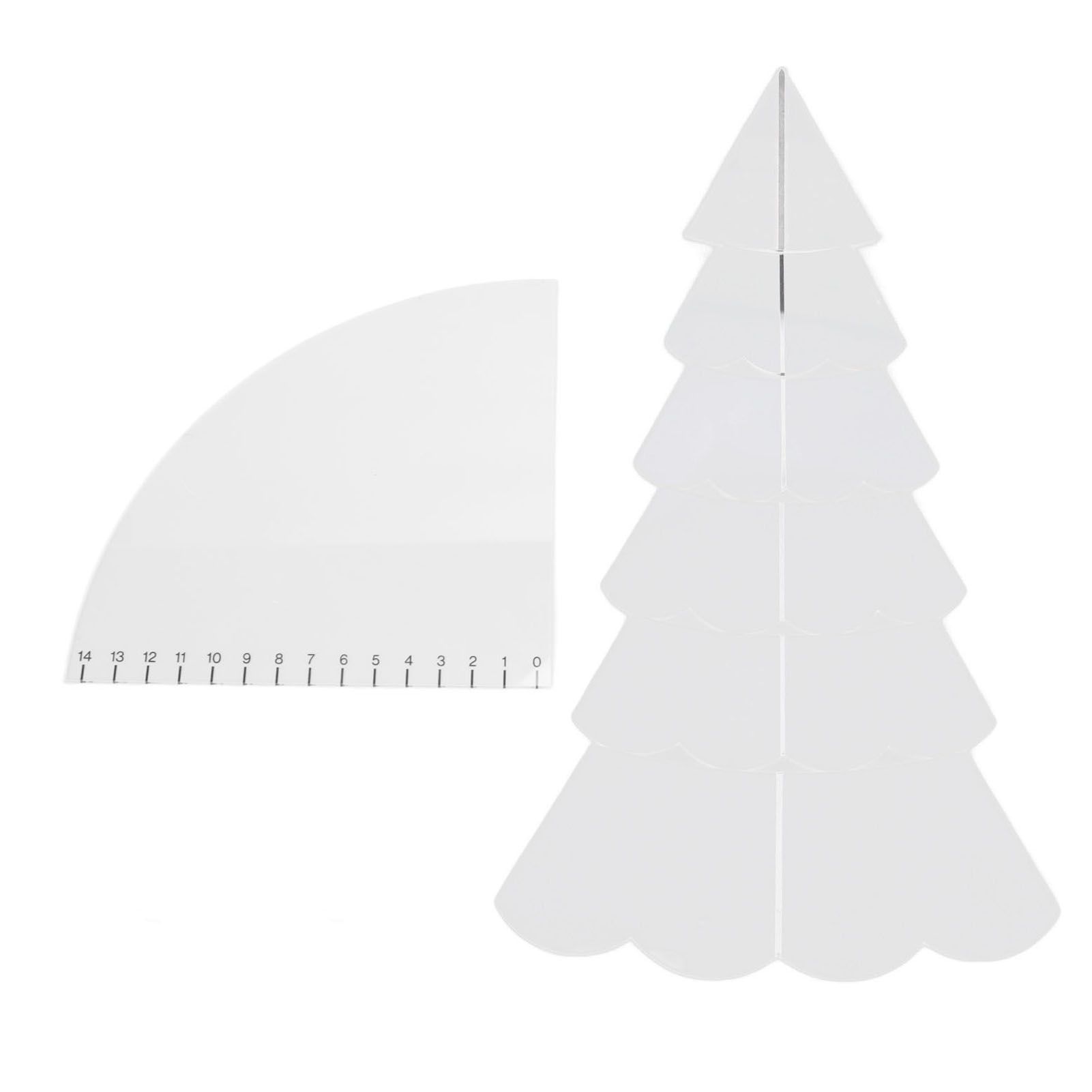 Handmade Christmas Tree Quilting Set Transparent Acrylic DIY Sewing Pattern
