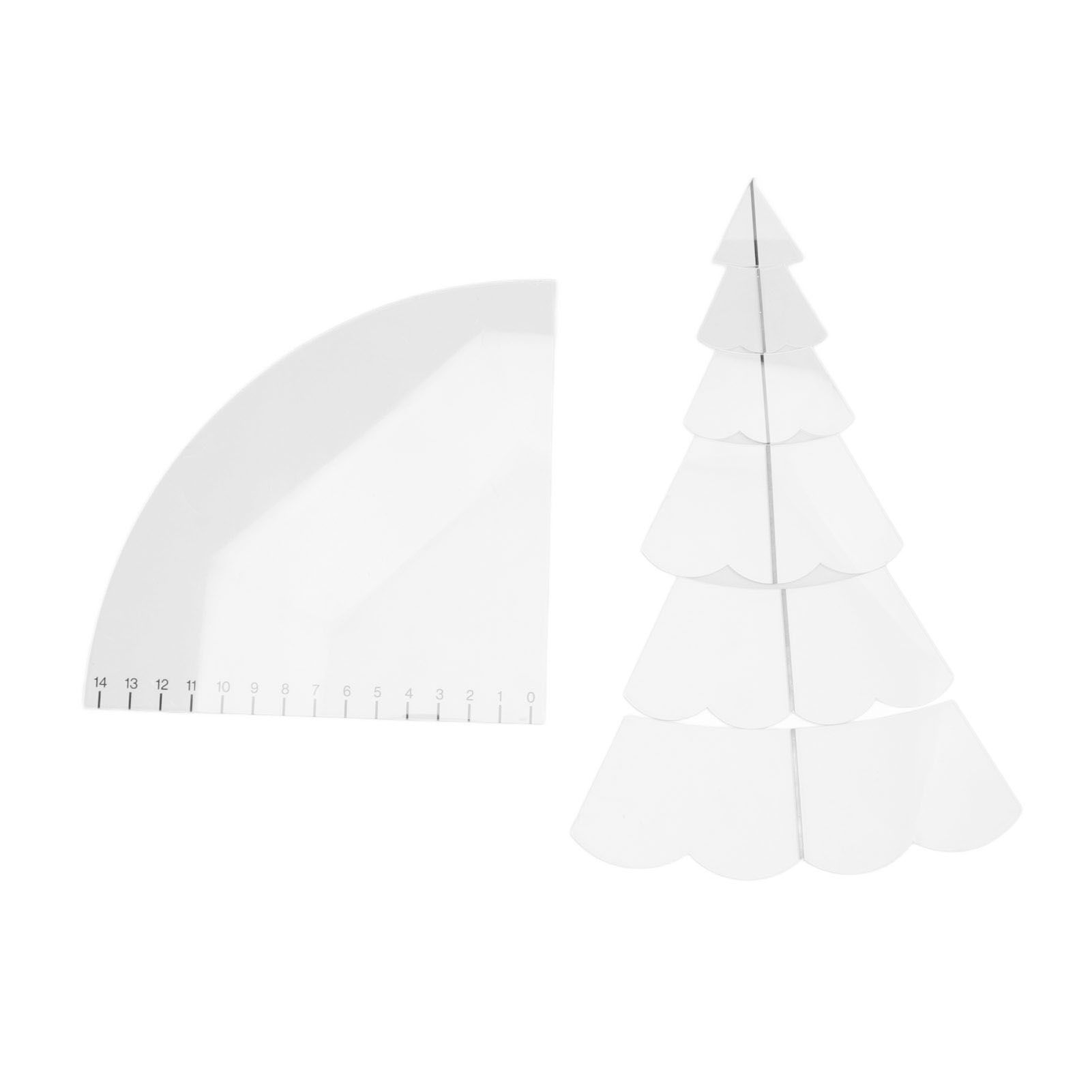 Handmade Christmas Tree Quilting Set Transparent Acrylic DIY Sewing Pattern view 2