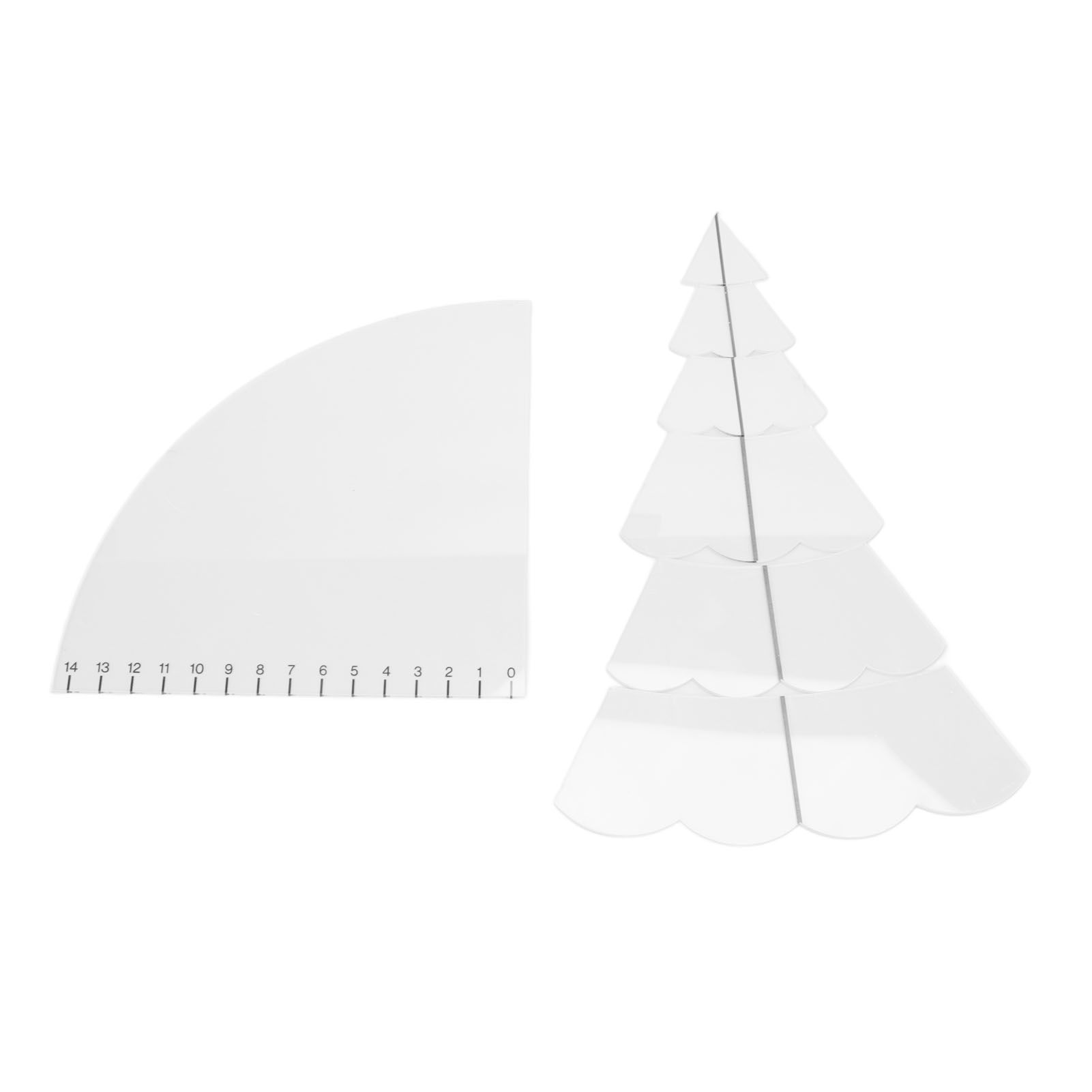 Handmade Christmas Tree Quilting Set Transparent Acrylic DIY Sewing Pattern view 7