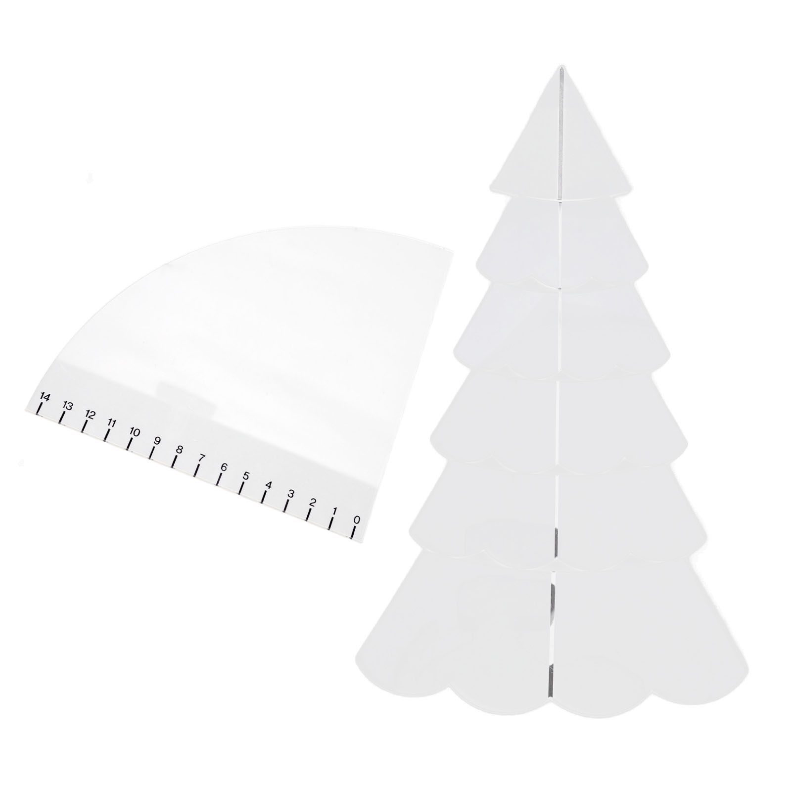 Handmade Christmas Tree Quilting Set Transparent Acrylic DIY Sewing Pattern view 10