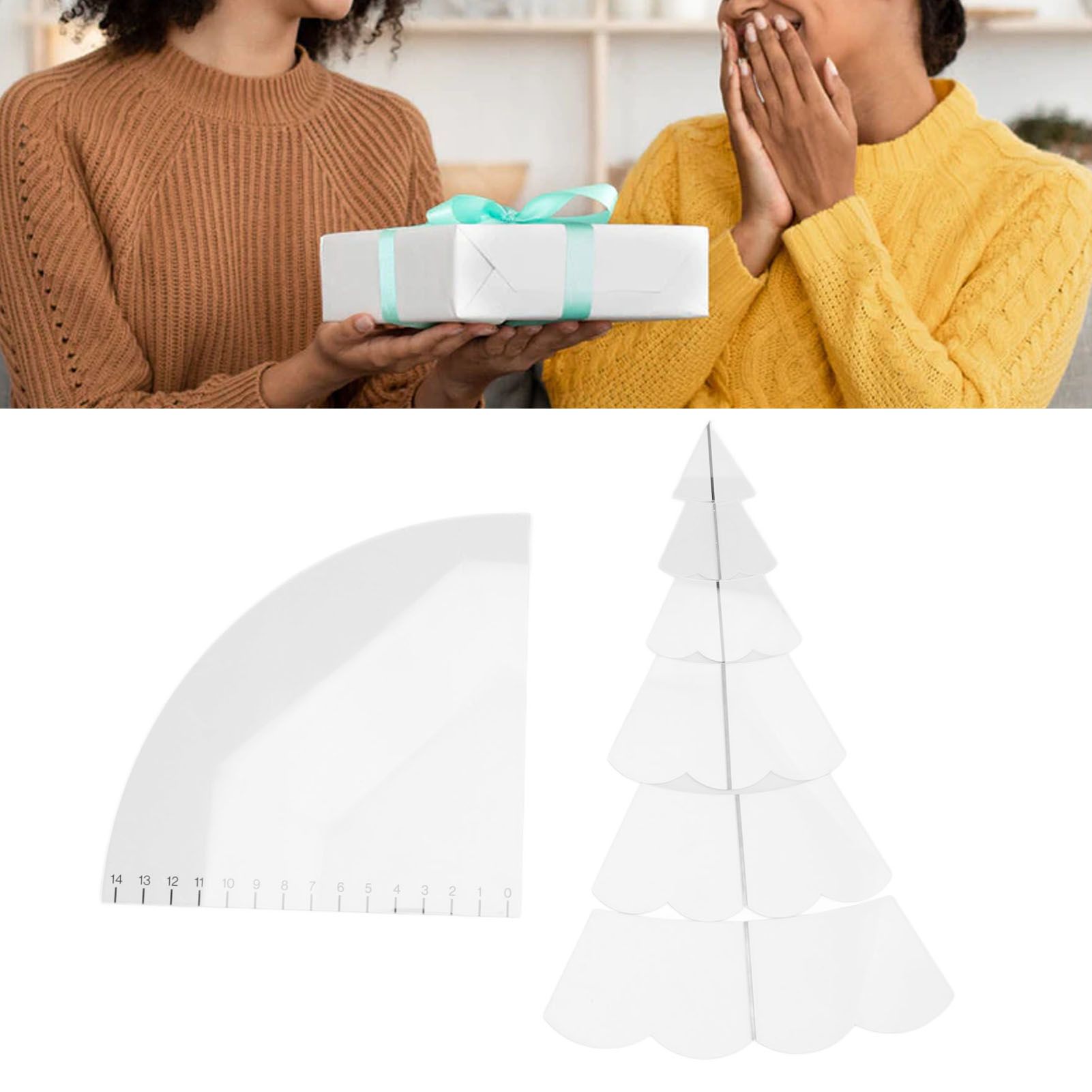 Handmade Christmas Tree Quilting Set Transparent Acrylic DIY Sewing Pattern view 12