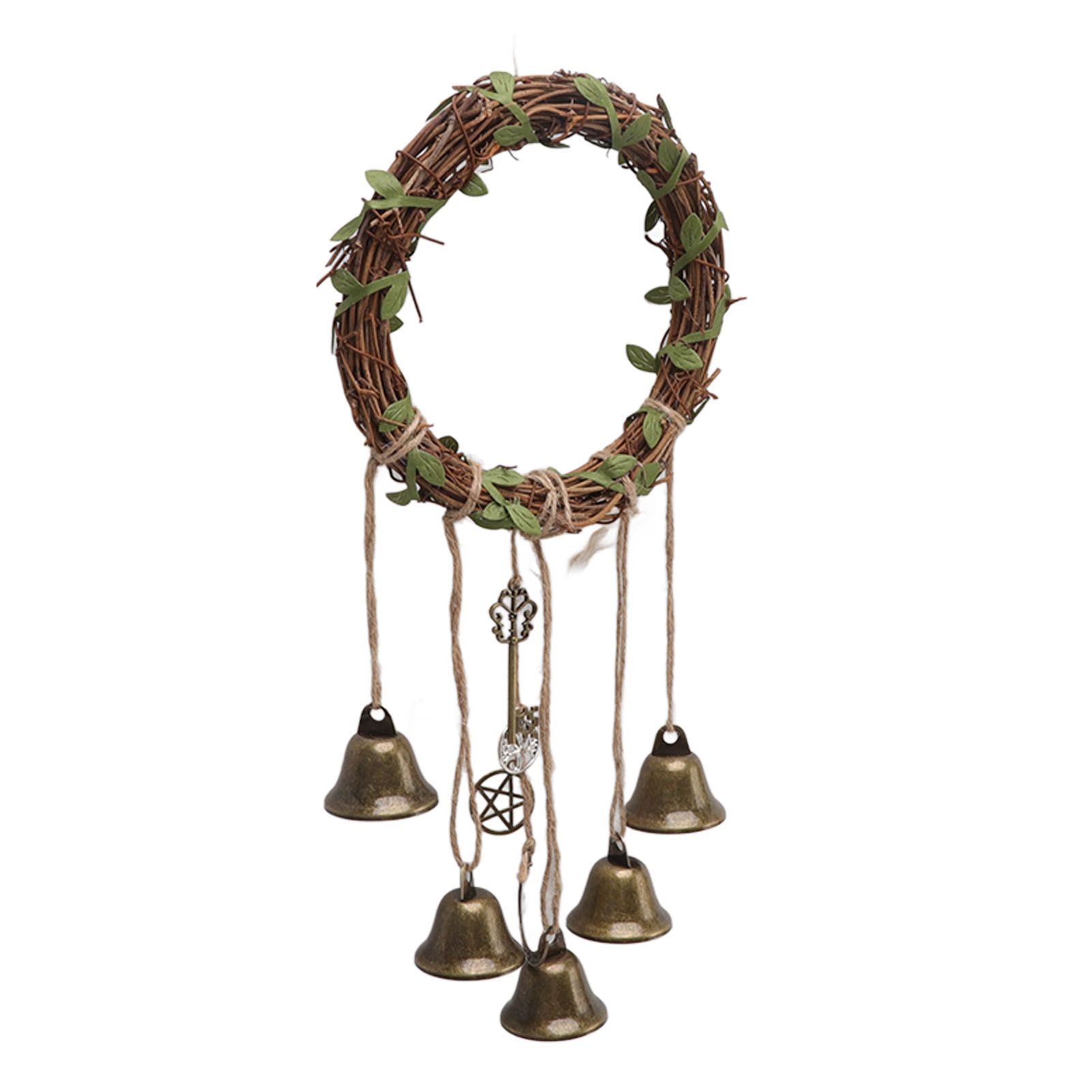 Hanging Witch Bell Handmade Decorative Witch Wind Chime with Meaningful view 4