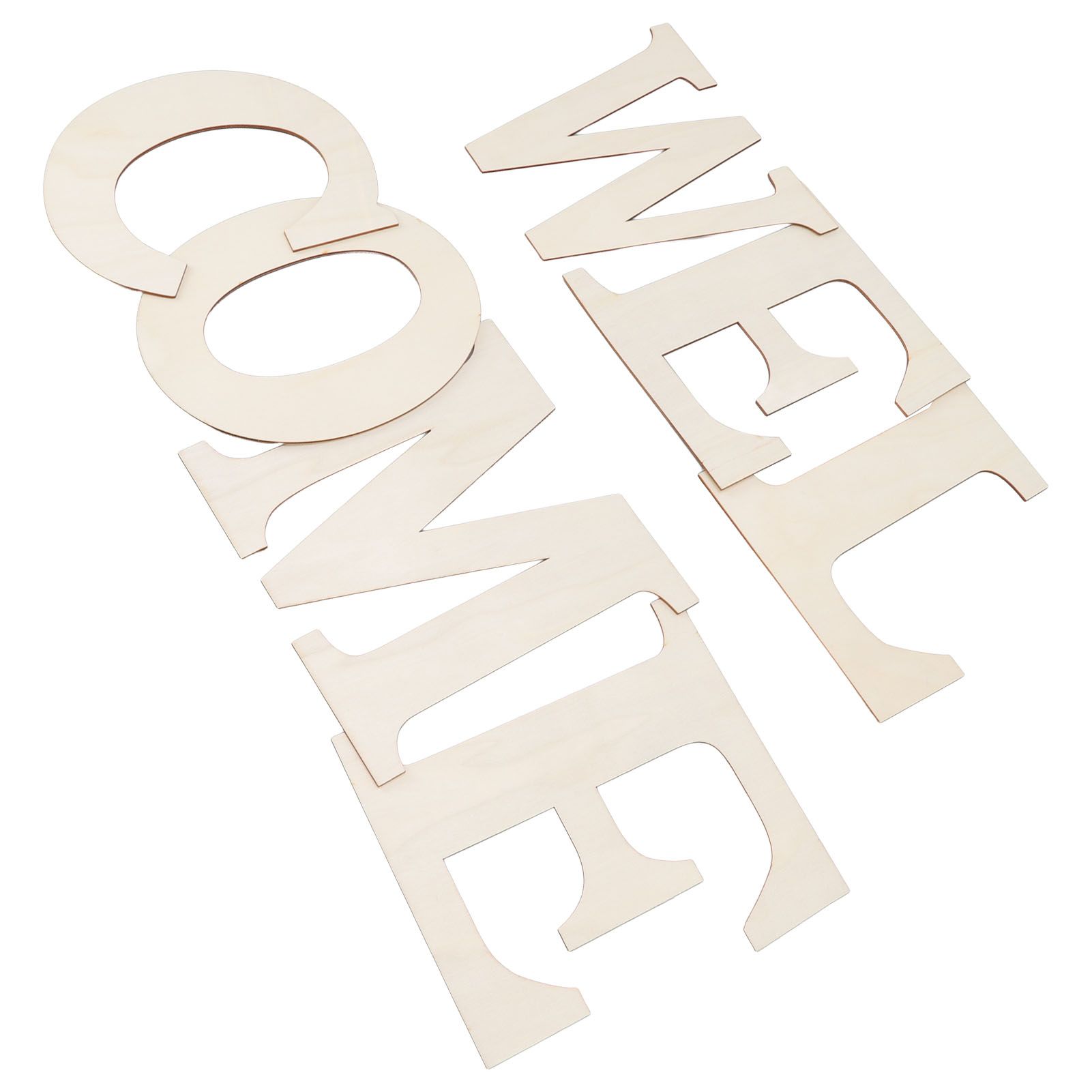 7PCS Welcome Sign Plywood 2mm Thickness Unpainted Welcome Decorative Letters view 9