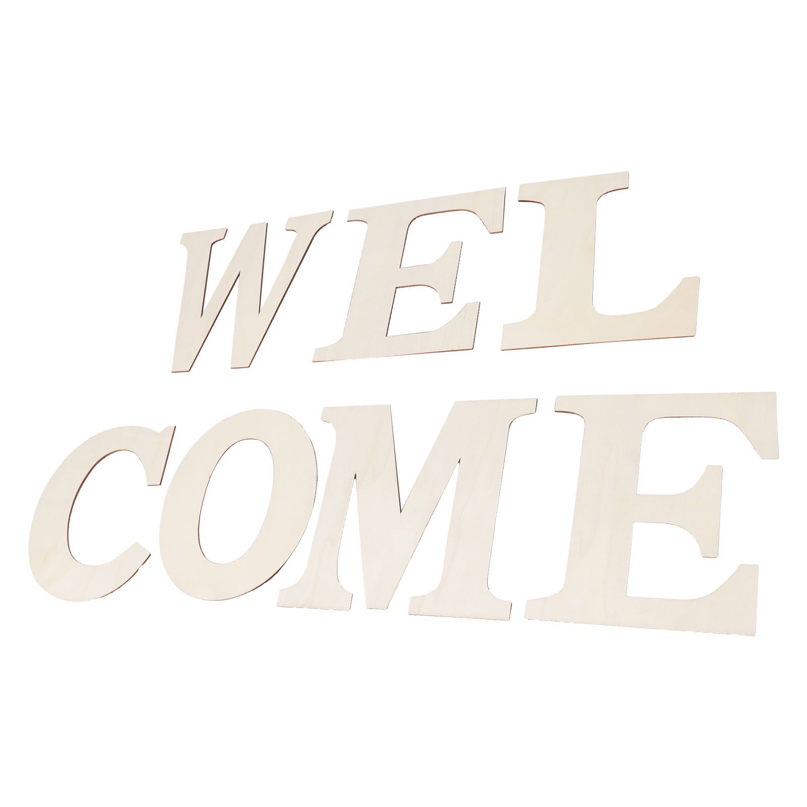 7PCS Welcome Sign Plywood 2mm Thickness Unpainted Welcome Decorative Letters view 10