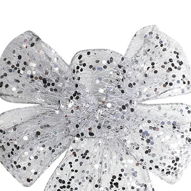 1pcs Christmas Decorative Bows Imitation Hemp Hand Crafted Ribbon Christmas view 2