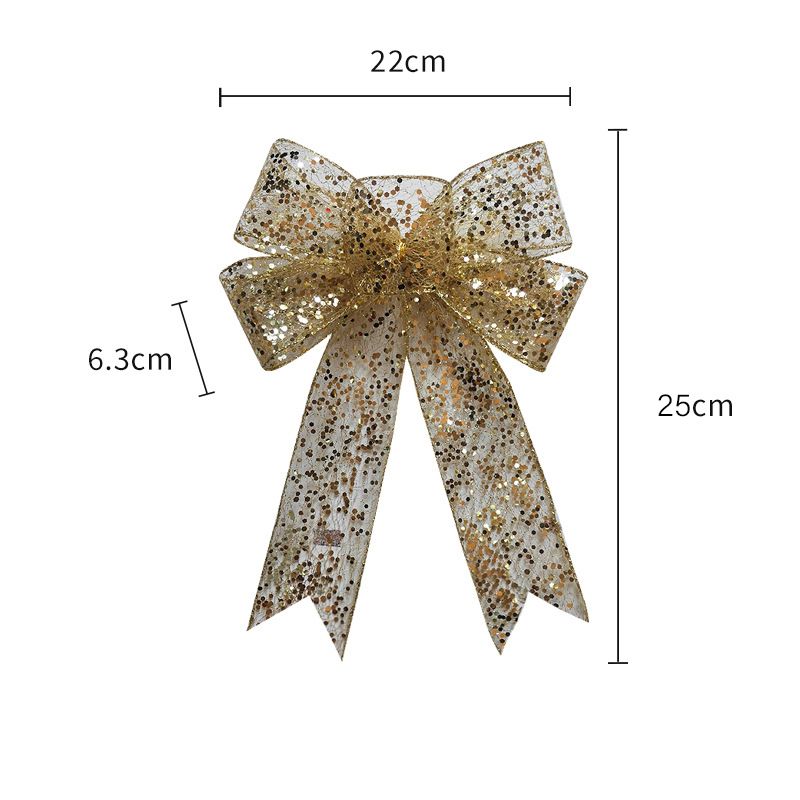 1pcs Christmas Decorative Bows Imitation Hemp Hand Crafted Ribbon Christmas view 2