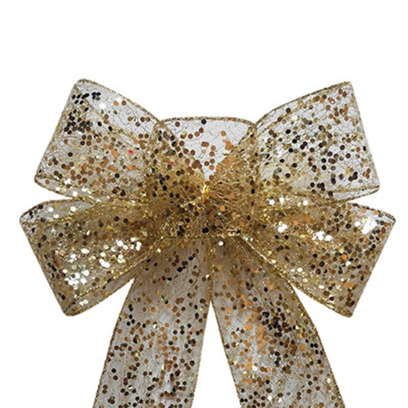 1pcs Christmas Decorative Bows Imitation Hemp Hand Crafted Ribbon Christmas view 3