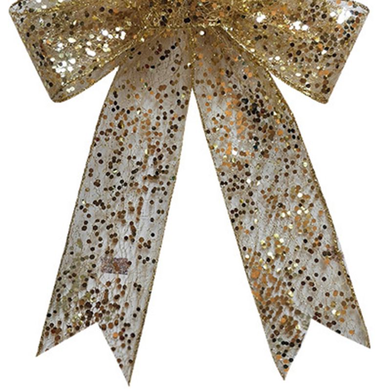 1pcs Christmas Decorative Bows Imitation Hemp Hand Crafted Ribbon Christmas view 4
