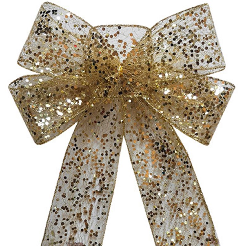 1pcs Christmas Decorative Bows Imitation Hemp Hand Crafted Ribbon Christmas view 5