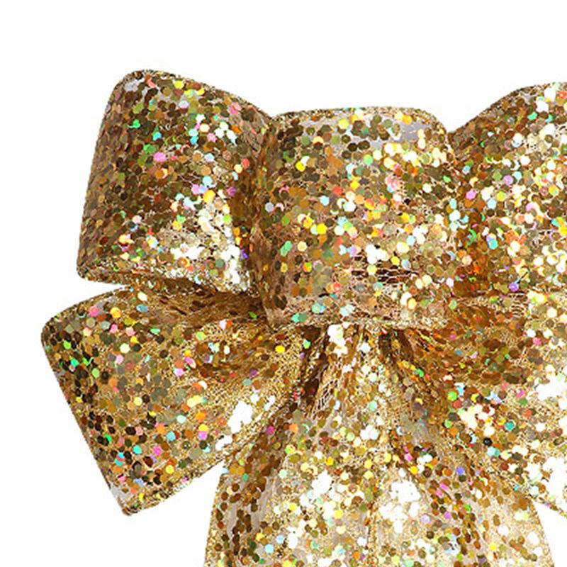 1pcs Christmas Decorative Bows Imitation Hemp Hand Crafted Ribbon Christmas view 4