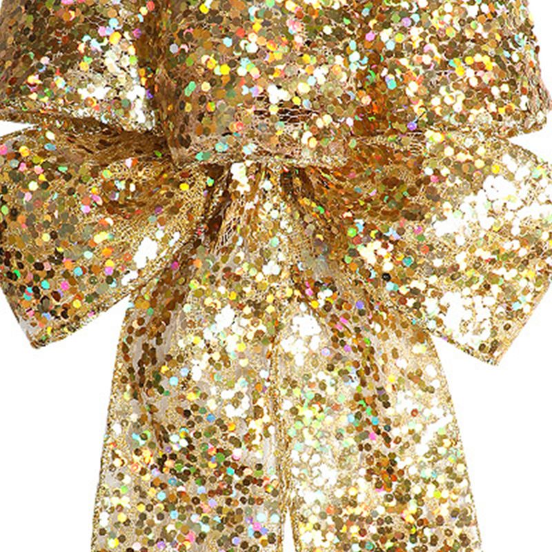 1pcs Christmas Decorative Bows Imitation Hemp Hand Crafted Ribbon Christmas view 5