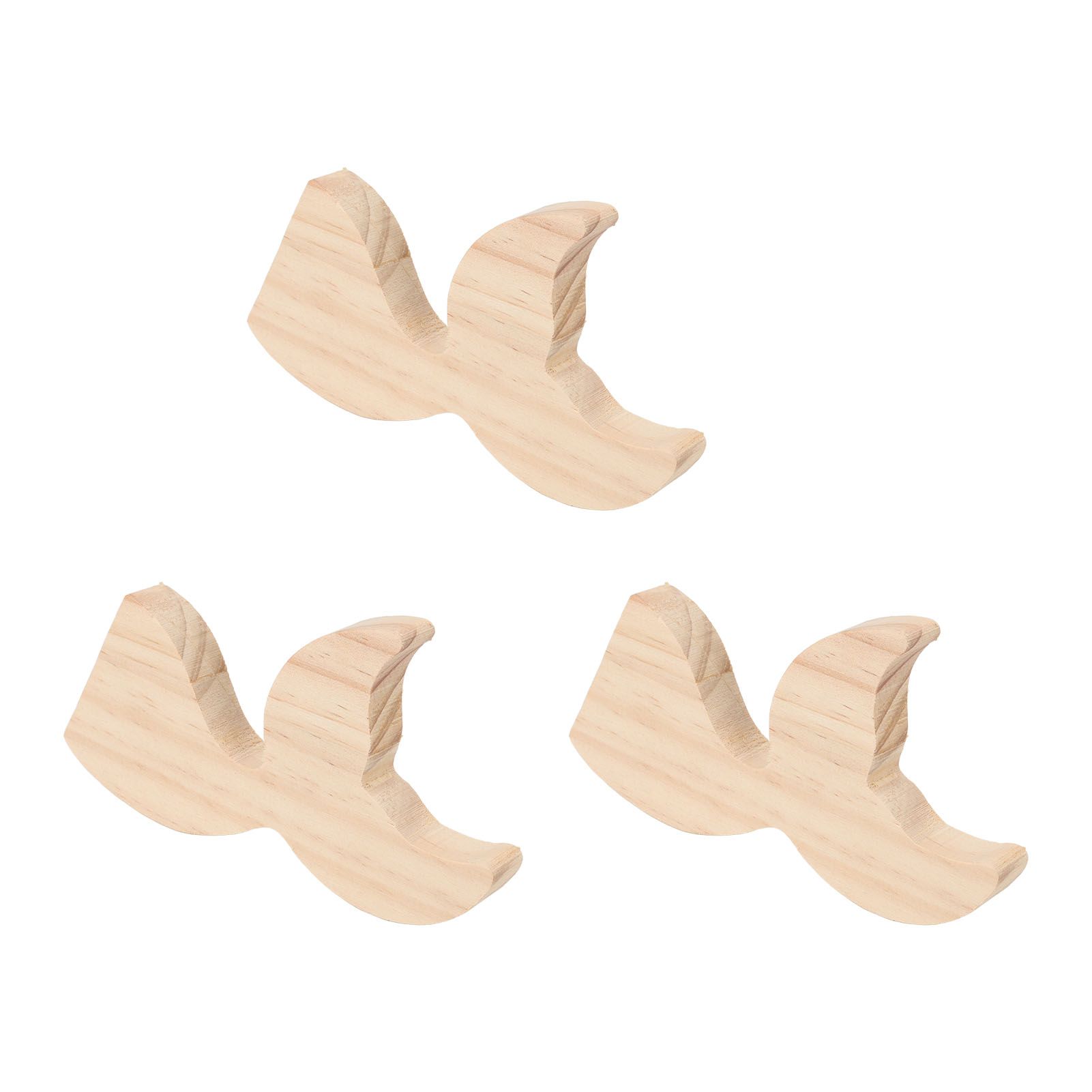 3 Pcs Fish Wood DIY Crafts Whale Tail Ornaments Whale Crafts for Childrens view 3