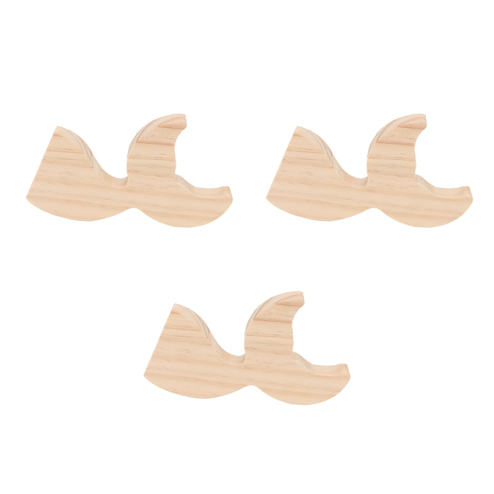 3 Pcs Fish Wood DIY Crafts Whale Tail Ornaments Whale Crafts for Childrens view 5