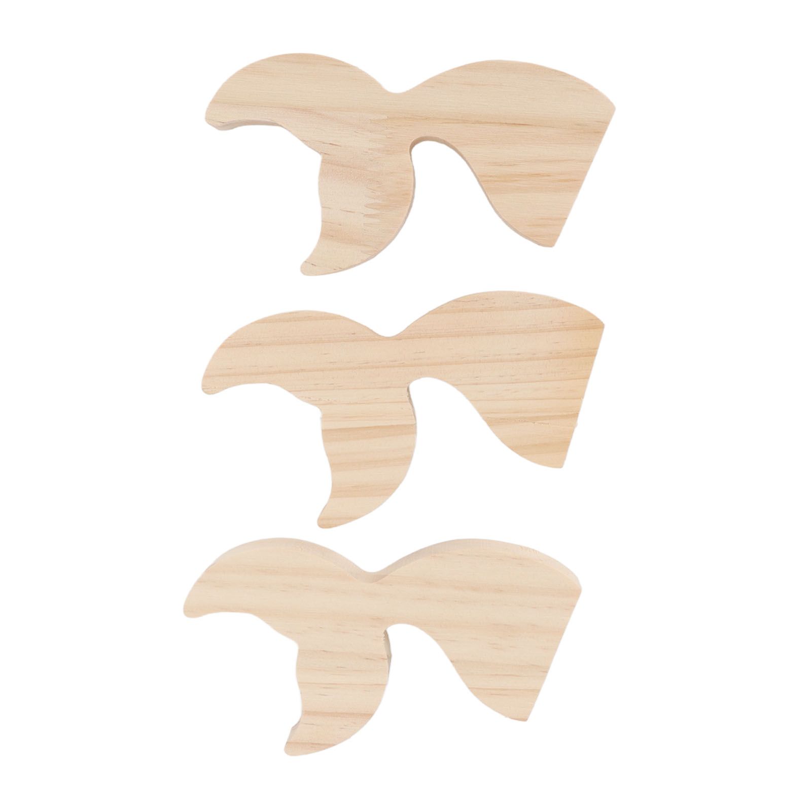 3 Pcs Fish Wood DIY Crafts Whale Tail Ornaments Whale Crafts for Childrens view 8