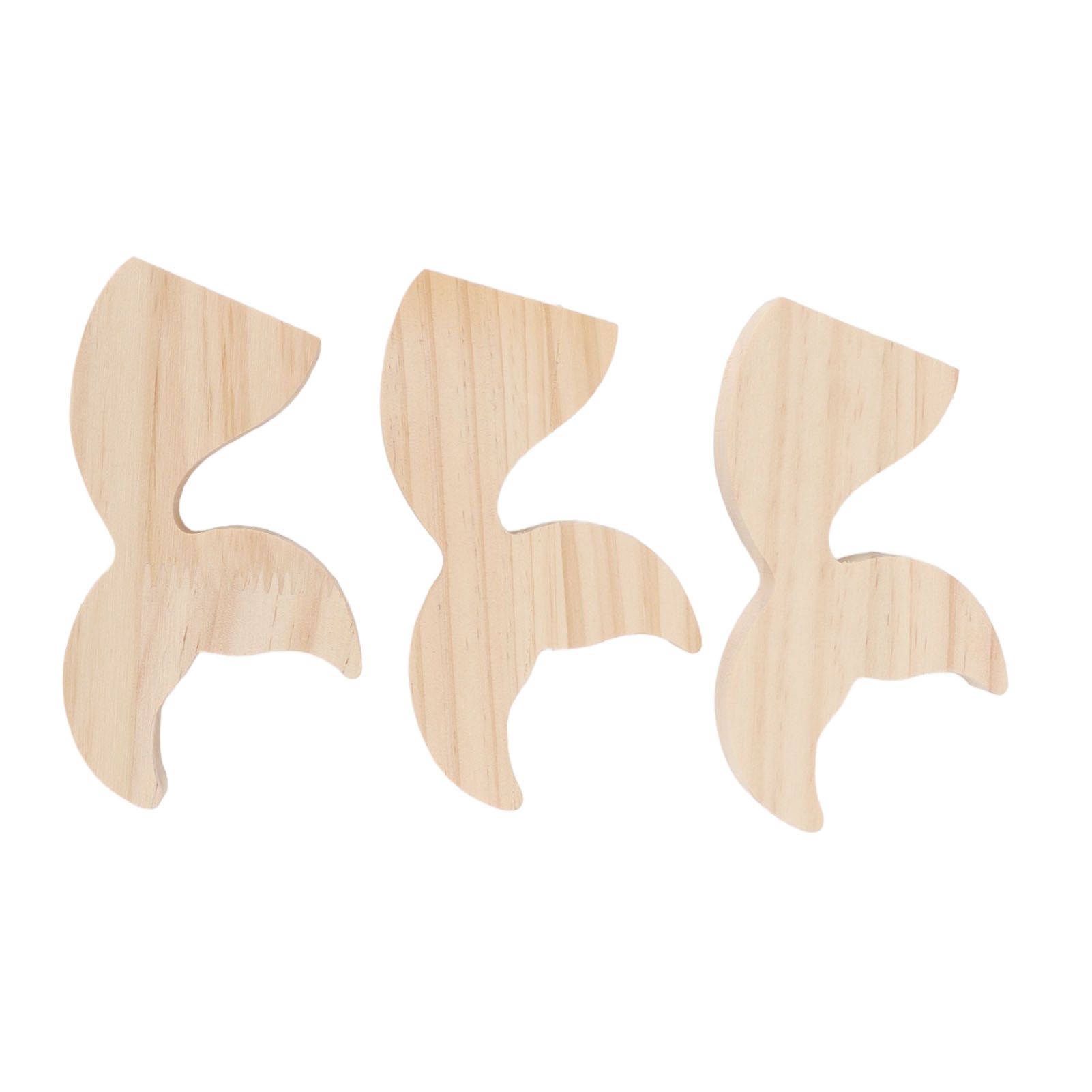 3 Pcs Fish Wood DIY Crafts Whale Tail Ornaments Whale Crafts for Childrens view 9