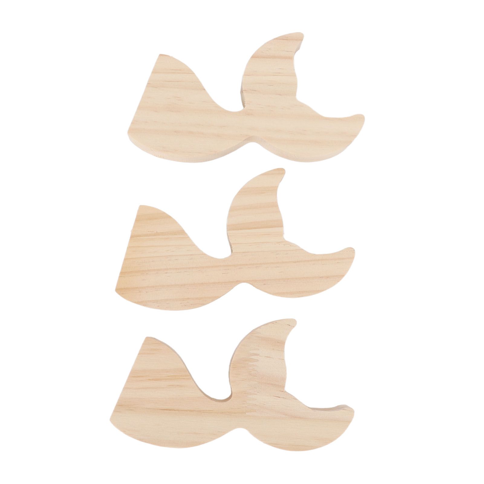 3 Pcs Fish Wood DIY Crafts Whale Tail Ornaments Whale Crafts for Childrens view 10