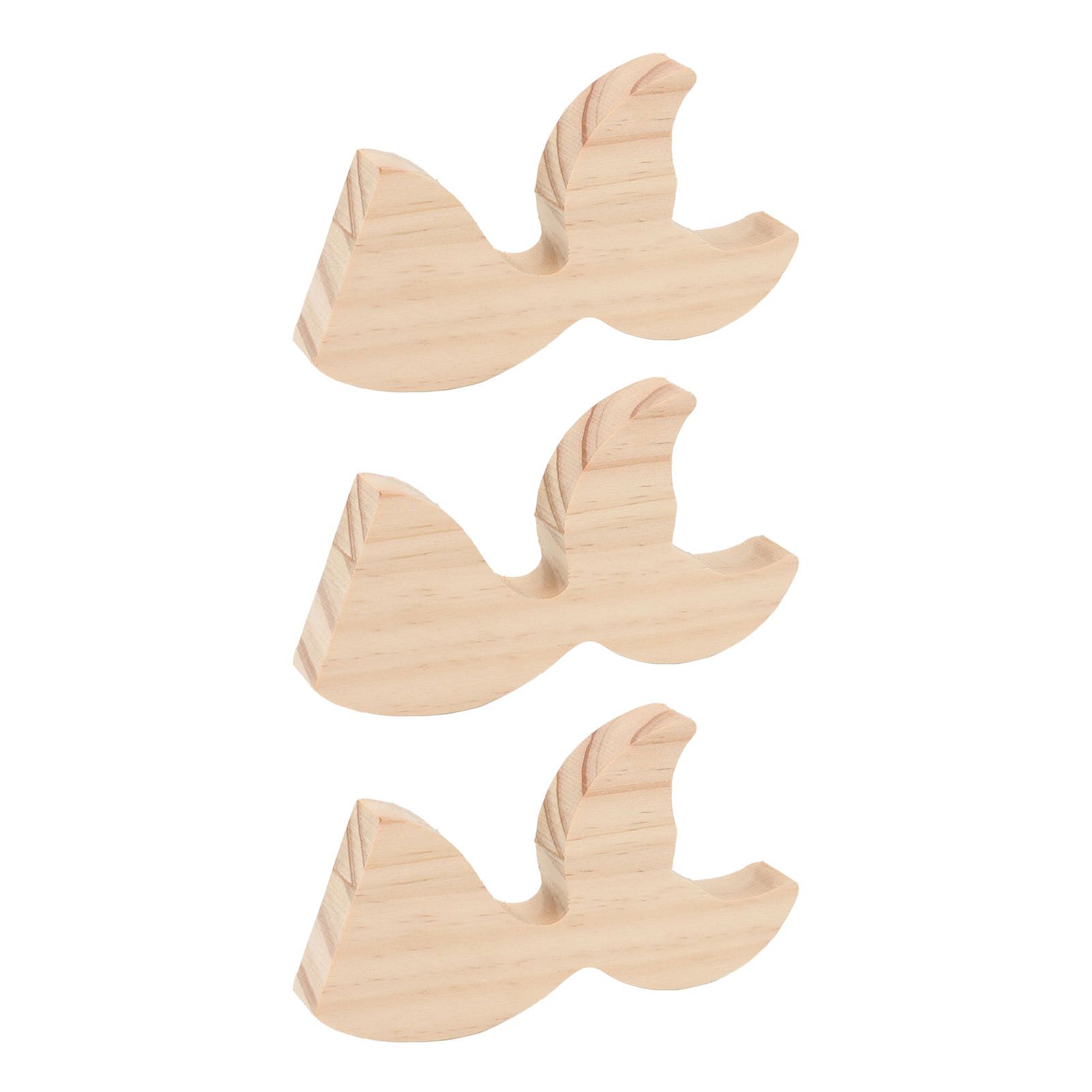 3 Pcs Fish Wood DIY Crafts Whale Tail Ornaments Whale Crafts for Childrens view 15
