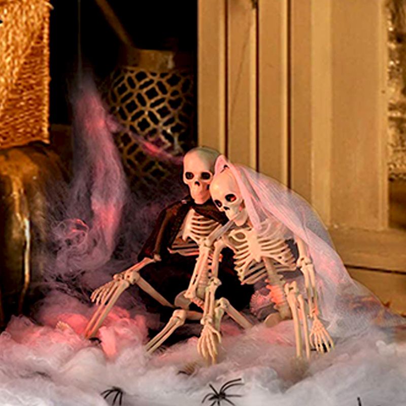 Halloween Skull Skeleton Decoration Simulated Human Plastic Bones Haunted view 7