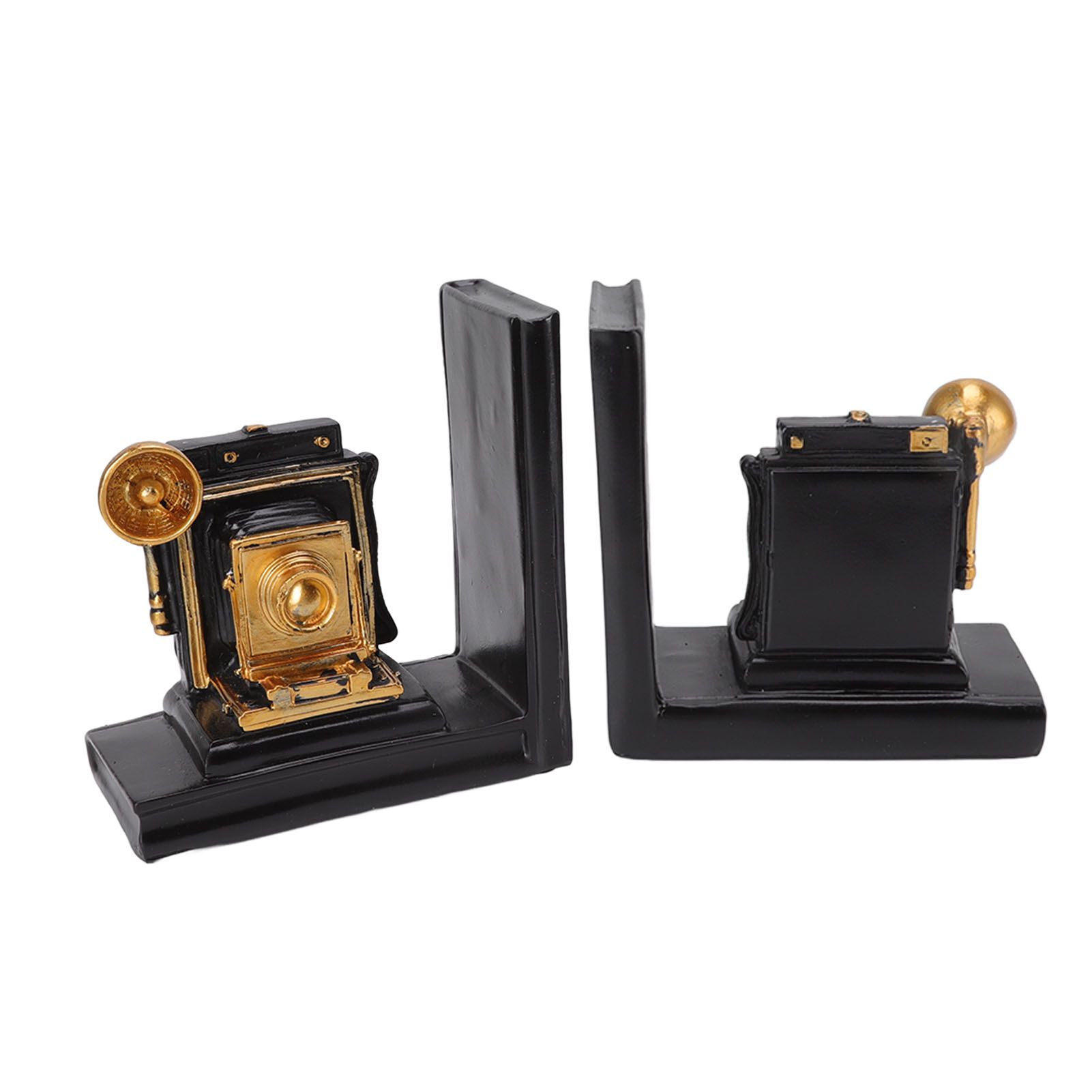 One Pair Shelf Book Ends Movie Projector Designed Resin Bookend Decoration for view 4