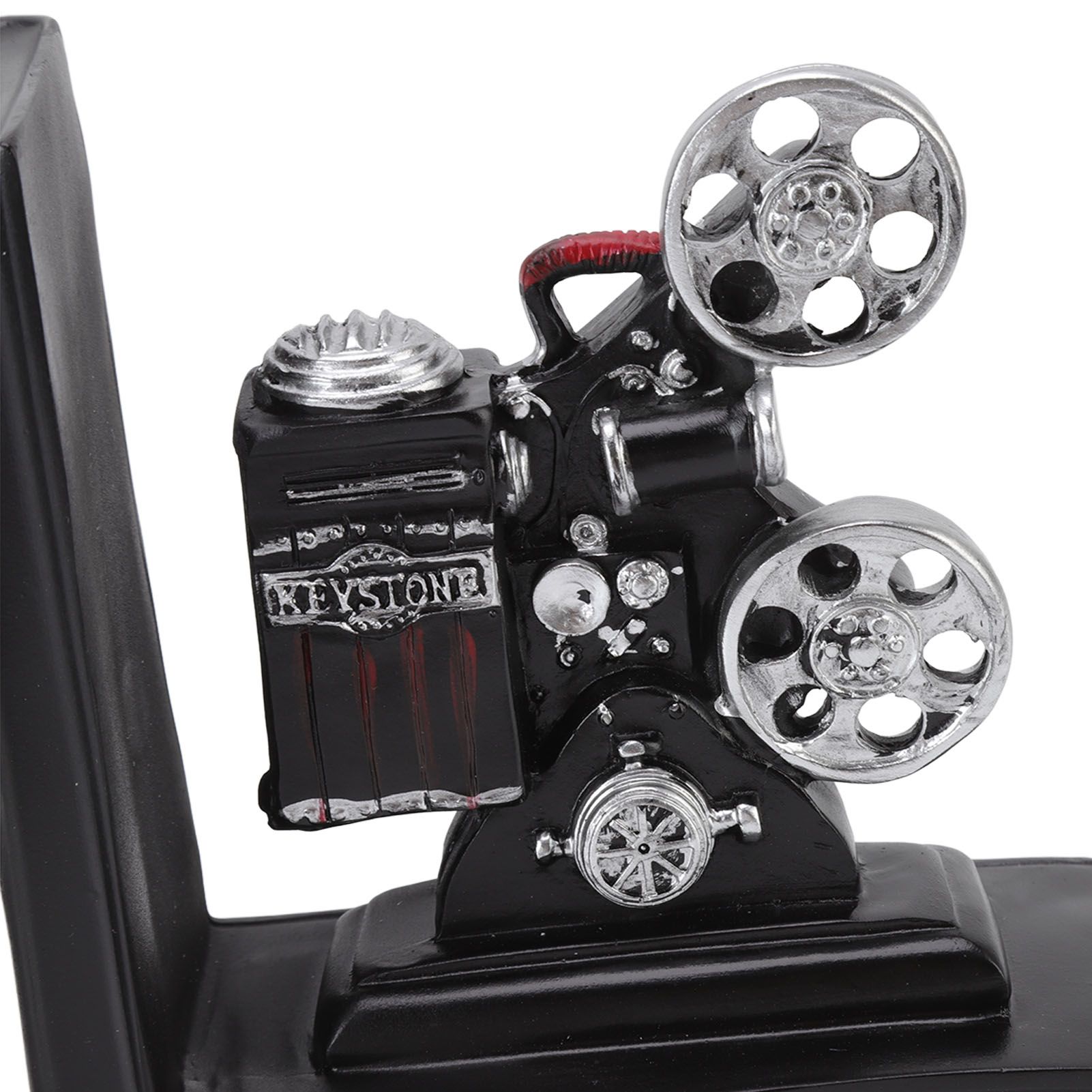 One Pair Shelf Book Ends Movie Projector Designed Resin Bookend Decoration for view 15