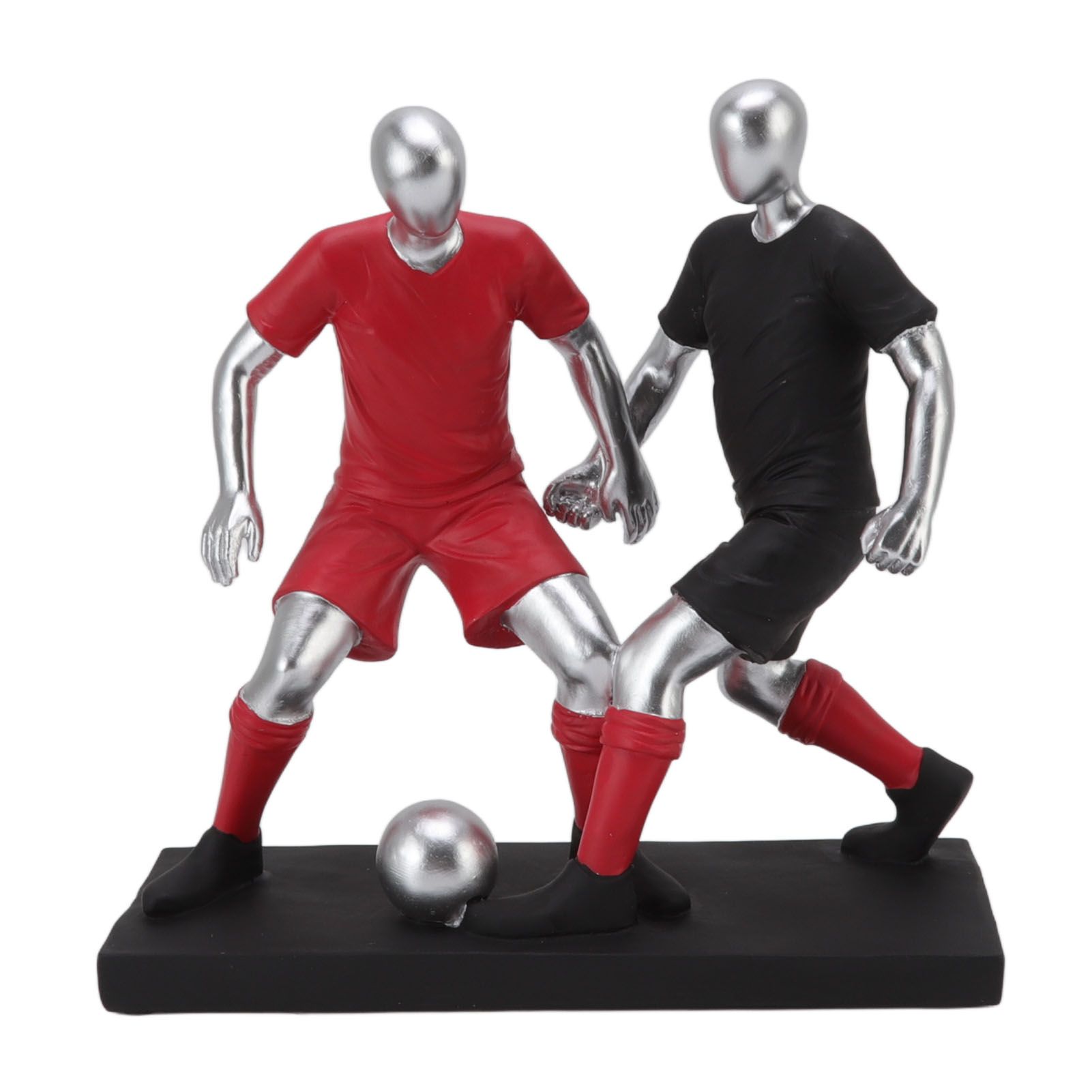 Resign Football Player Statue Soccer Sculpture Figurine Football Statue Decor — image 1