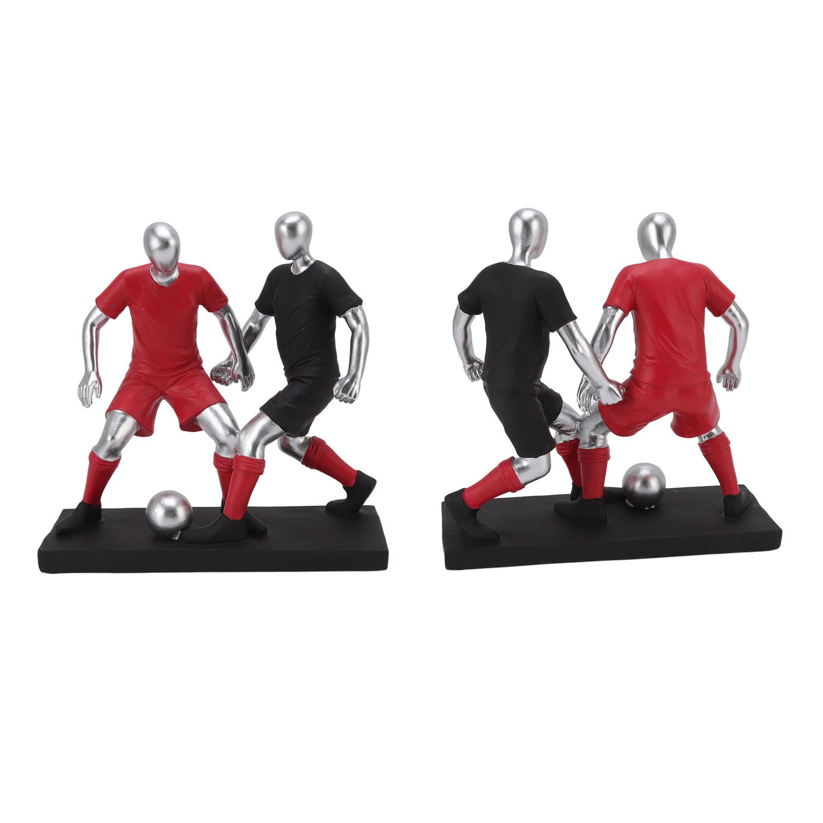 Resign Football Player Statue Soccer Sculpture Figurine Football Statue Decor view 2