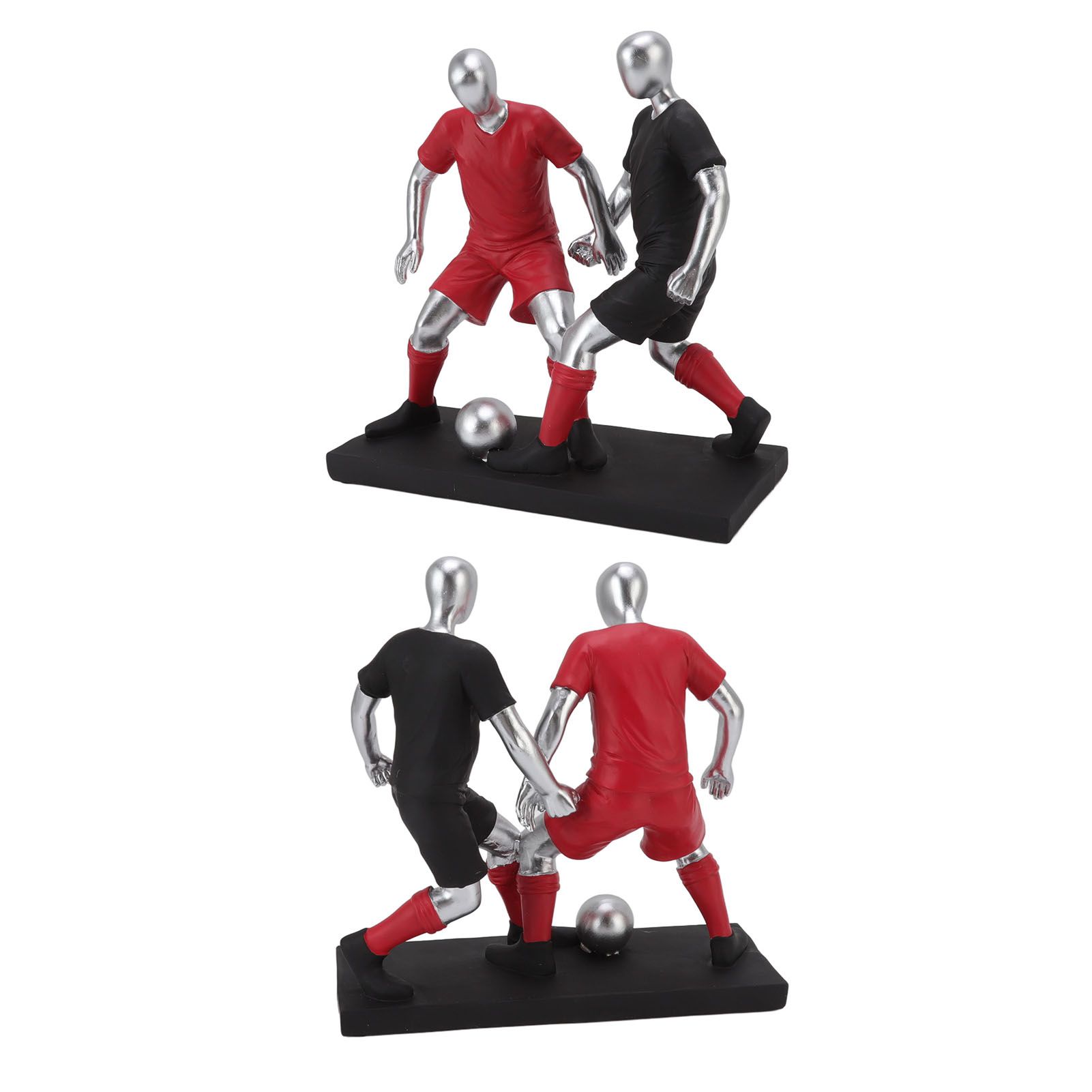 Resign Football Player Statue Soccer Sculpture Figurine Football Statue Decor view 3