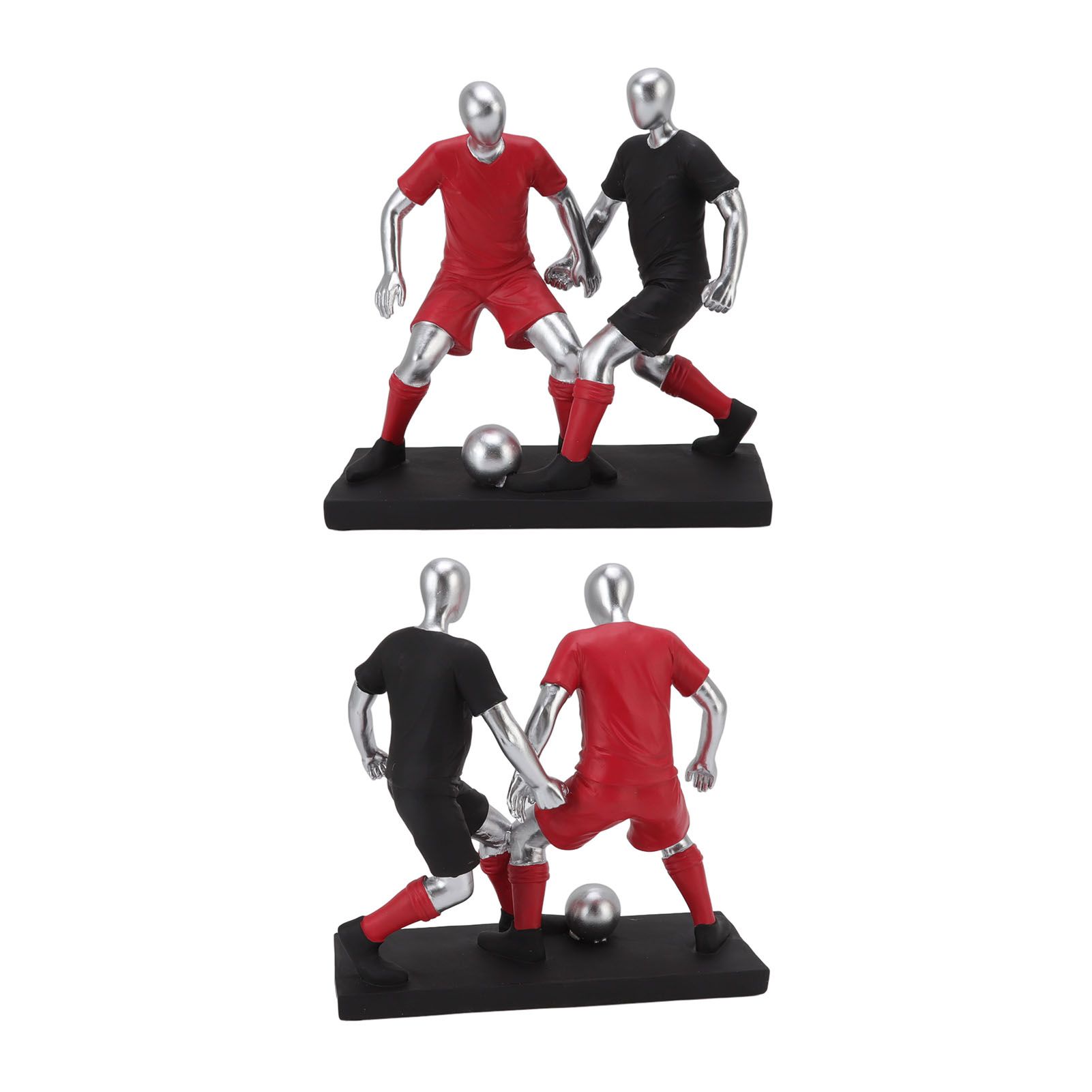Resign Football Player Statue Soccer Sculpture Figurine Football Statue Decor view 4