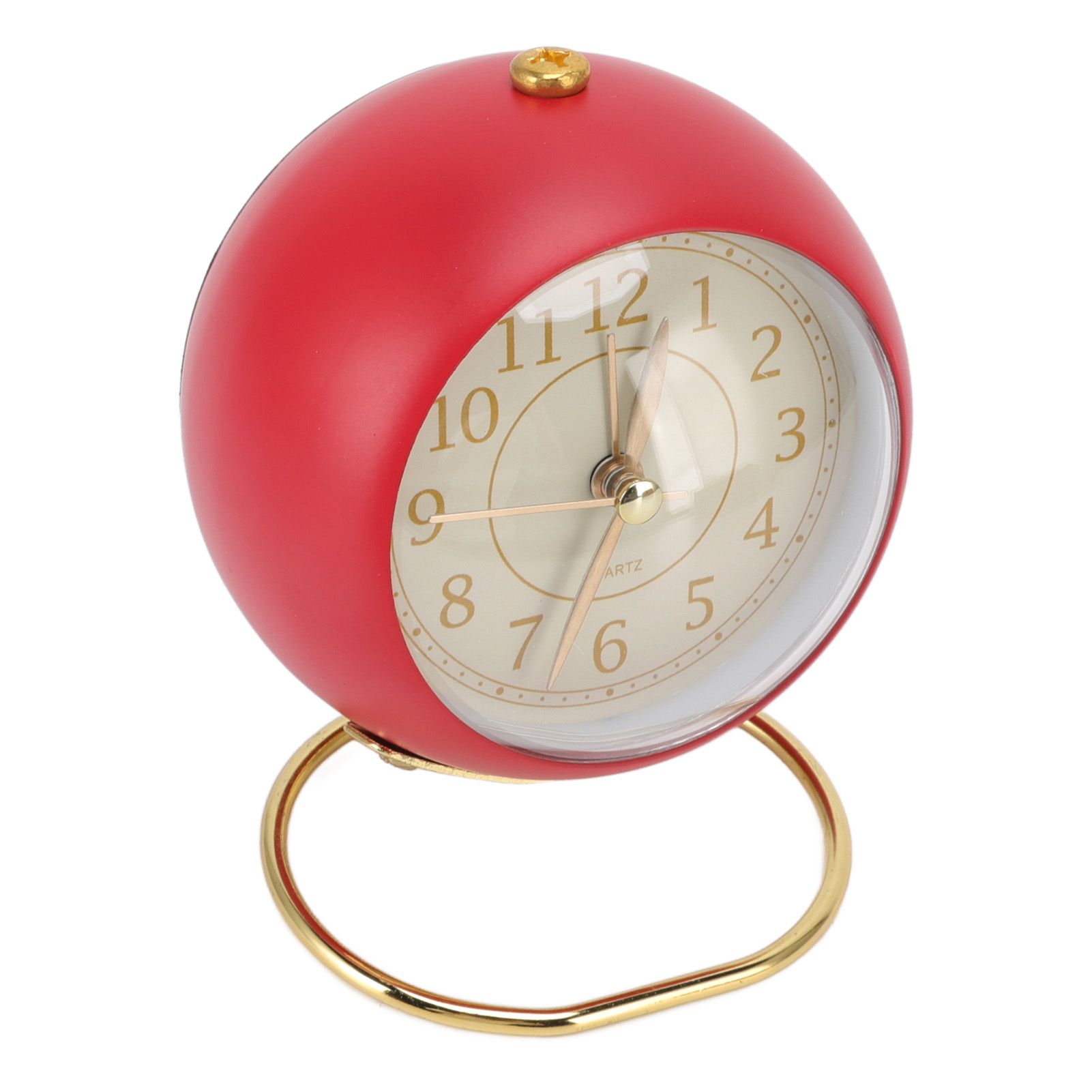 Retro Alarm Clock Silent Decorative Round Ring Base Small Quartz Alarm Clock view 7