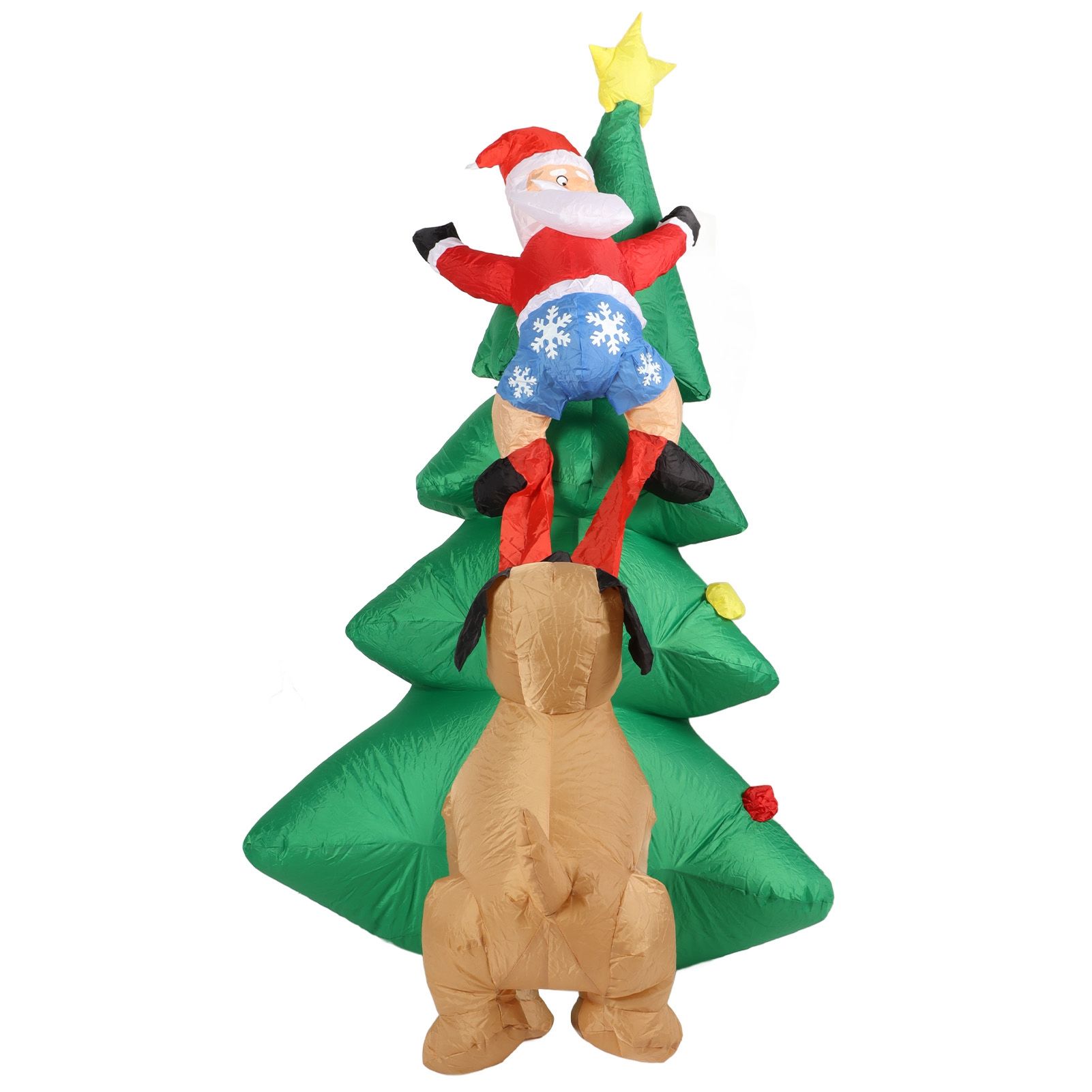 Dog Bite Old Man's Christmas Tree LED Growing Inflatable Christmas Tree for view 3