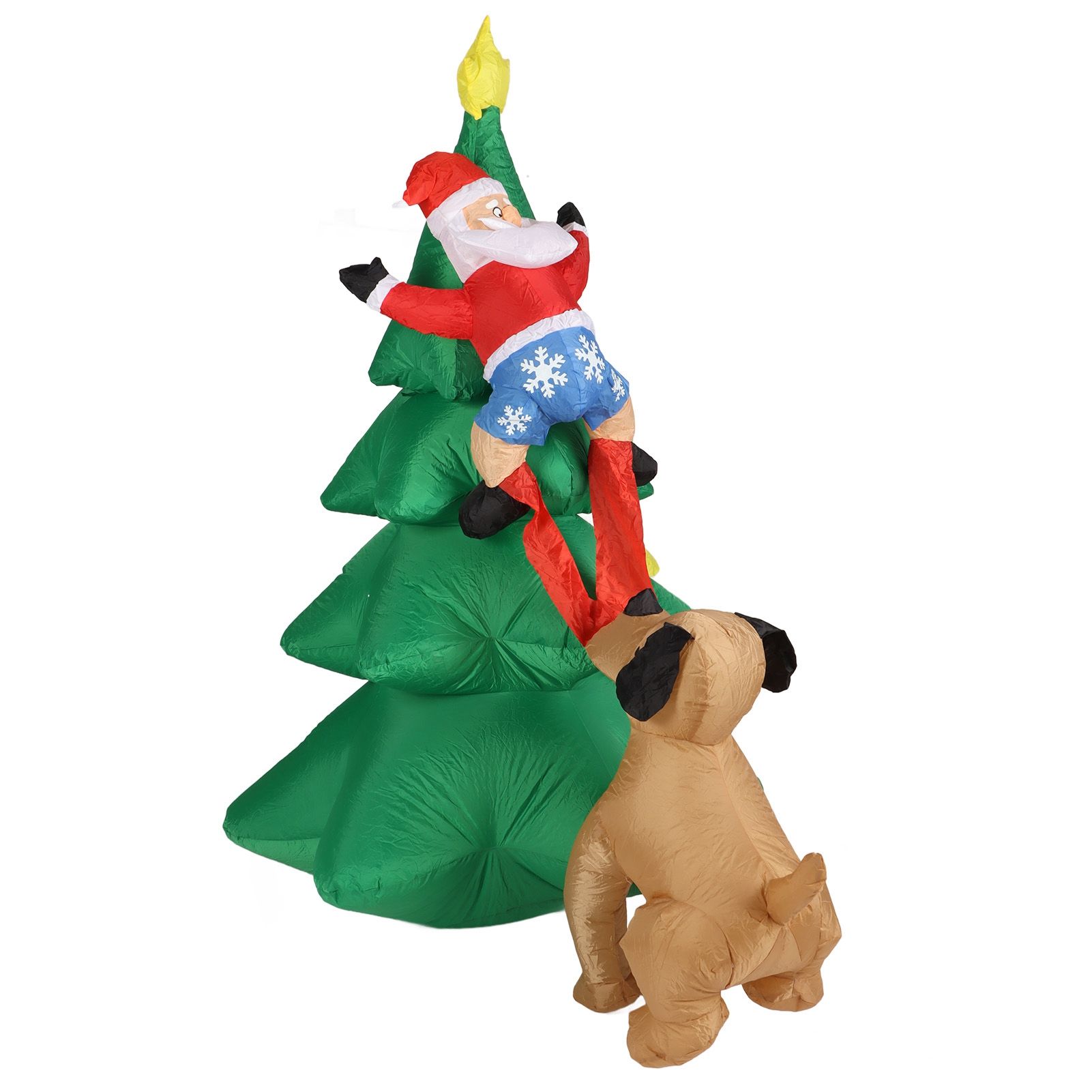 Dog Bite Old Man's Christmas Tree LED Growing Inflatable Christmas Tree for view 5