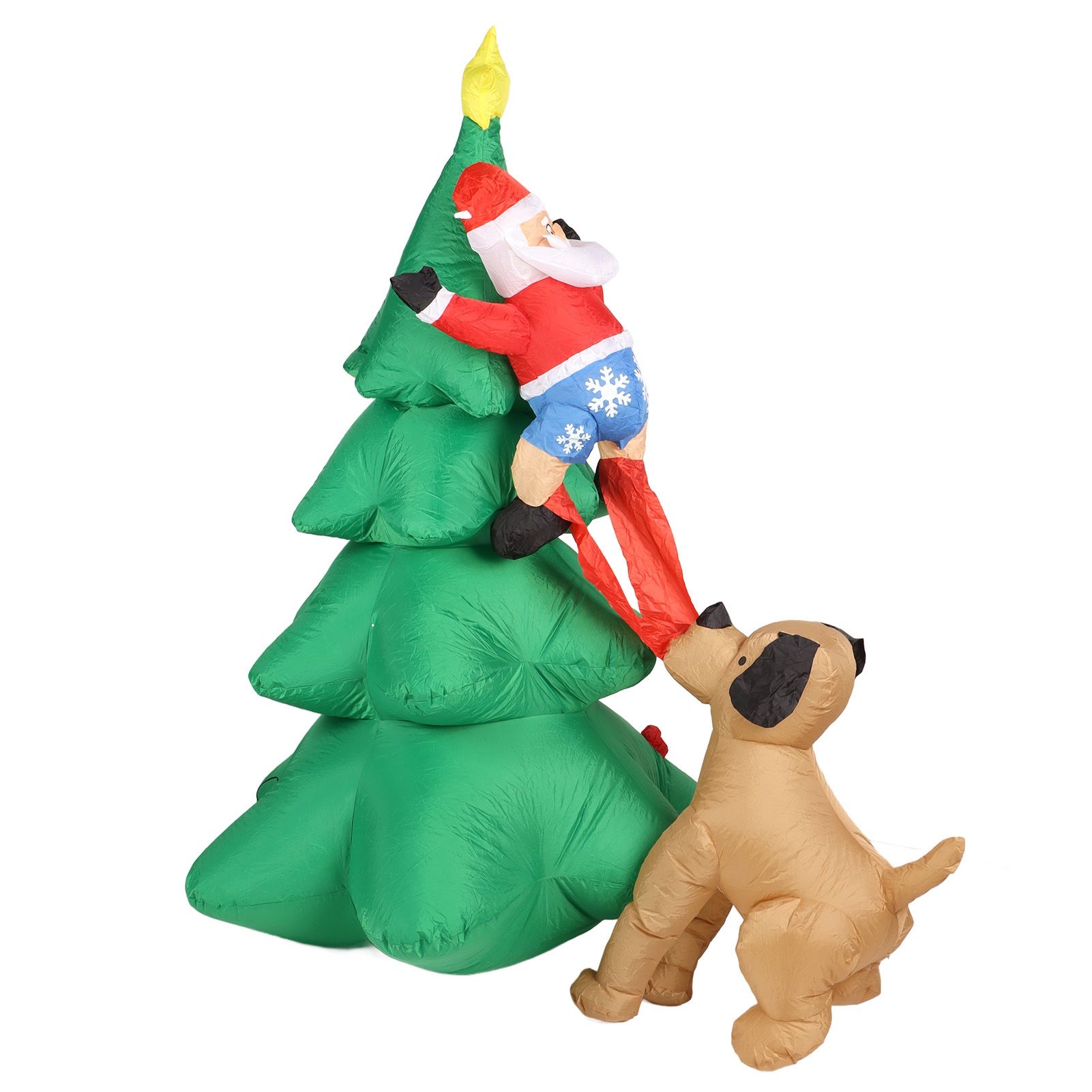 Dog Bite Old Man's Christmas Tree LED Growing Inflatable Christmas Tree for view 6