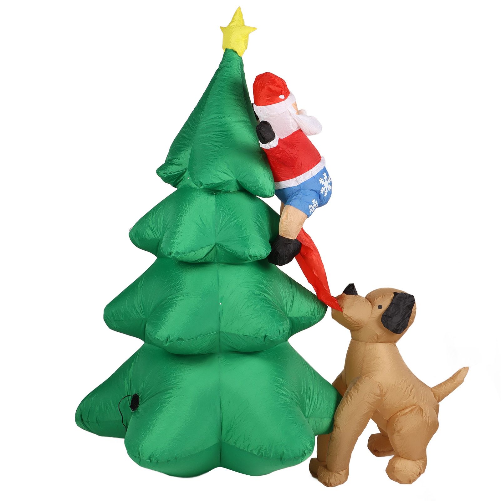 Dog Bite Old Man's Christmas Tree LED Growing Inflatable Christmas Tree for view 7
