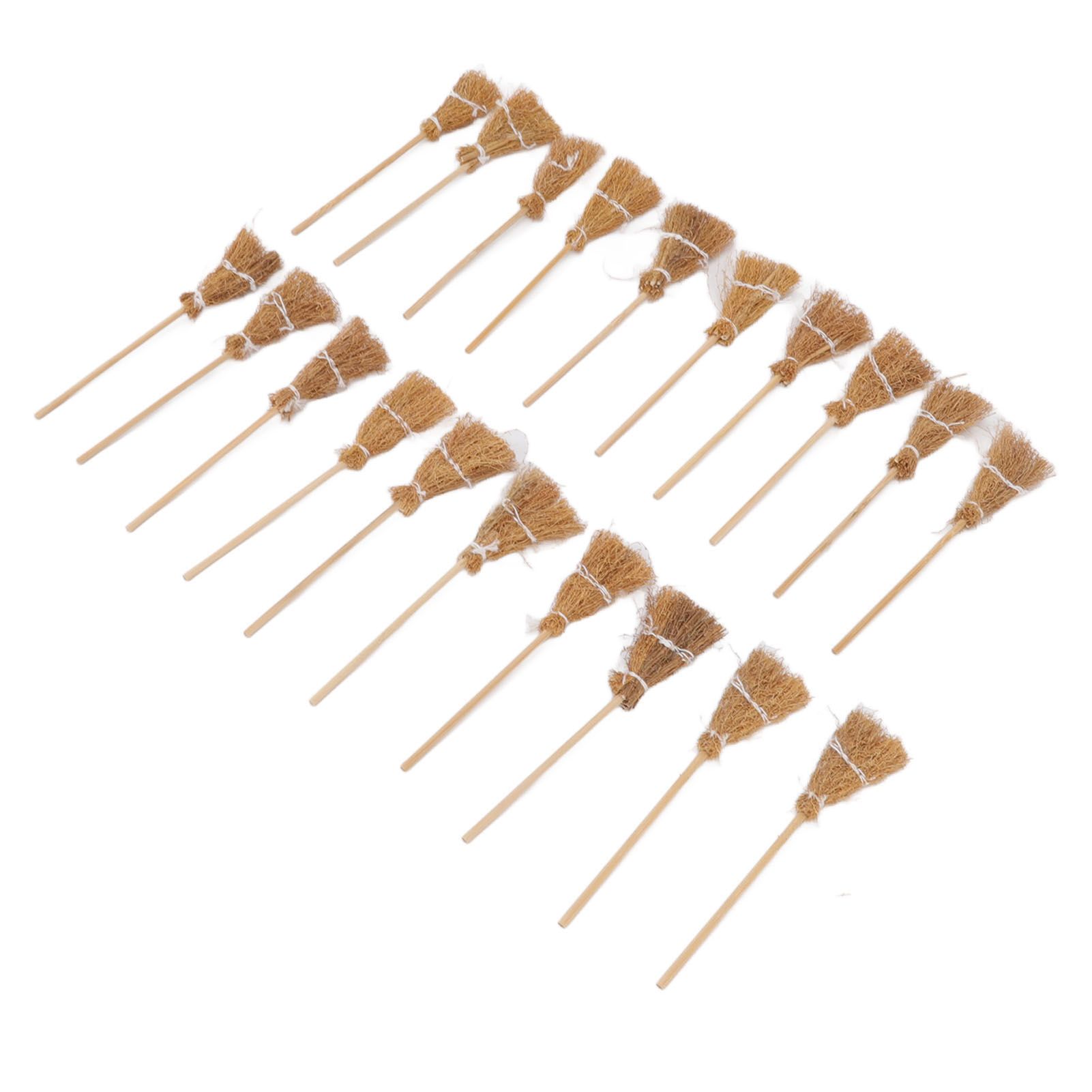 20pcs Mini Witch Broom White Rope Decoration DIY Mini Witch Miniature Witch view 9